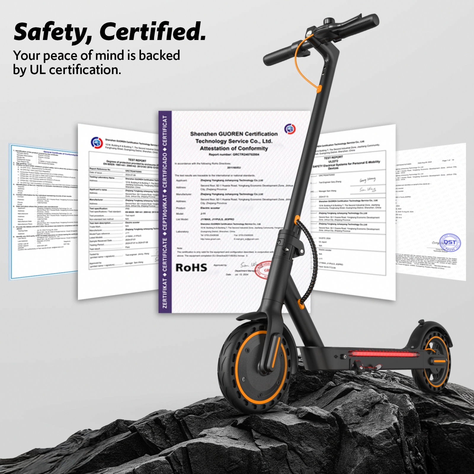OSBOO Electric Scooter for Adults, 550W Motor 19 MPH Portable Folding Commuter E-Scooter (Black, 19 Miles Range) qkbdb