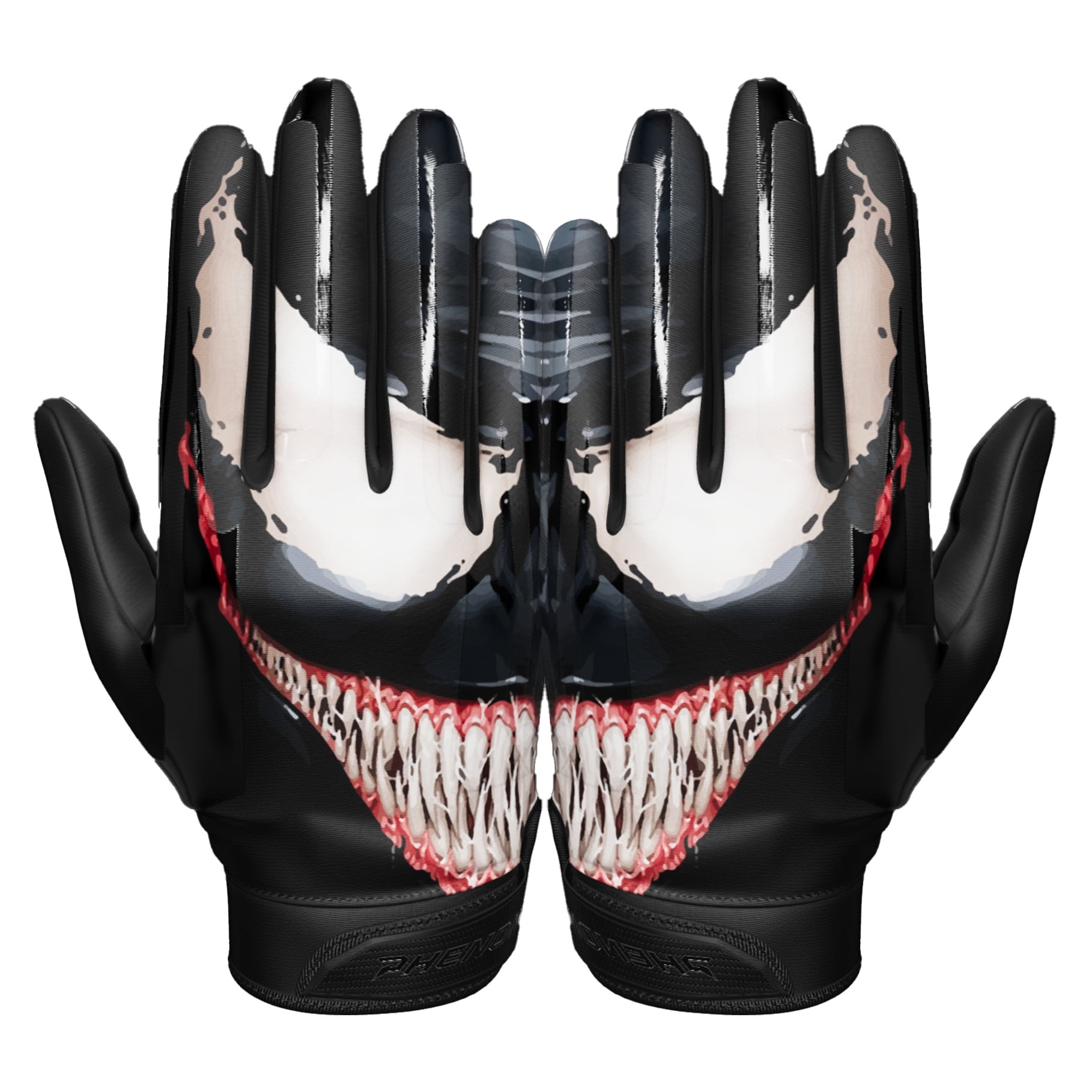 Phenom Elite Villain VPS3 Football Gloves, VaporStick Grip, Youth (Black, Youth Large) sy3z1