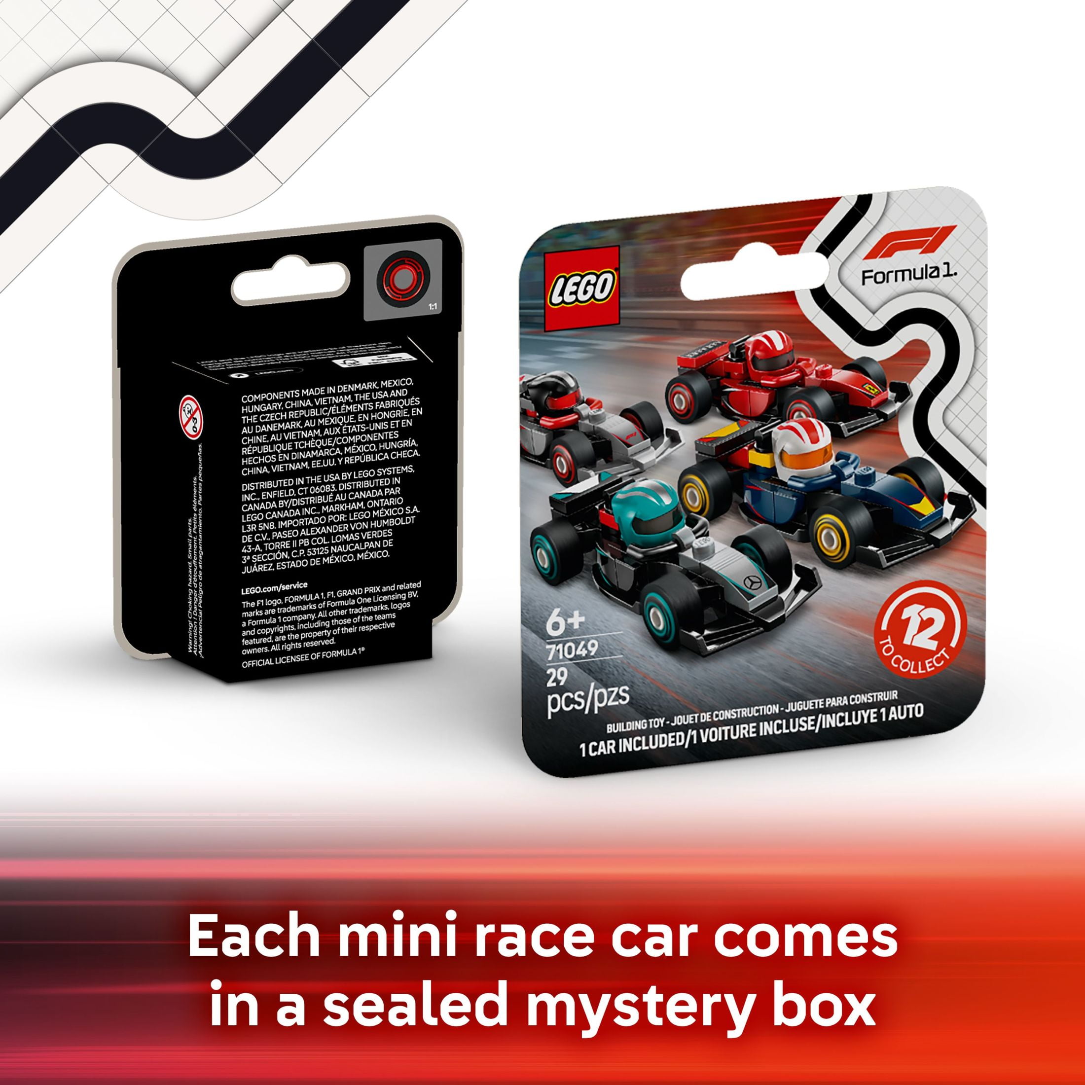 LEGO Formula 1 Race Car Building Kit, Collectible Mystery Model Vehicle (1 Pack) yk5ds