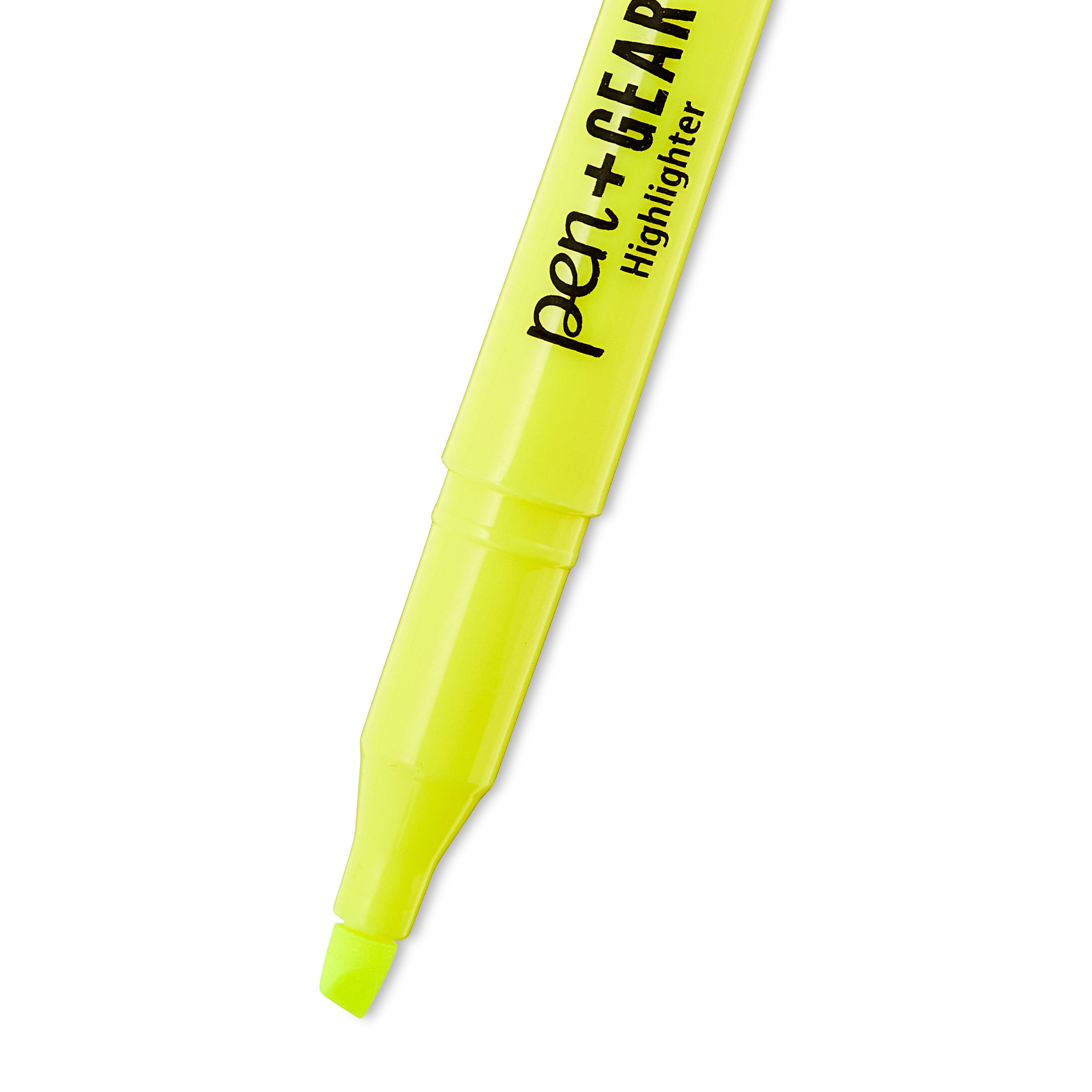 Pen+Gear Chisel Tip Pocket Highlighters, Quick-Drying Fluorescent Ink (Assorted Colors, 4 Count) xmo45