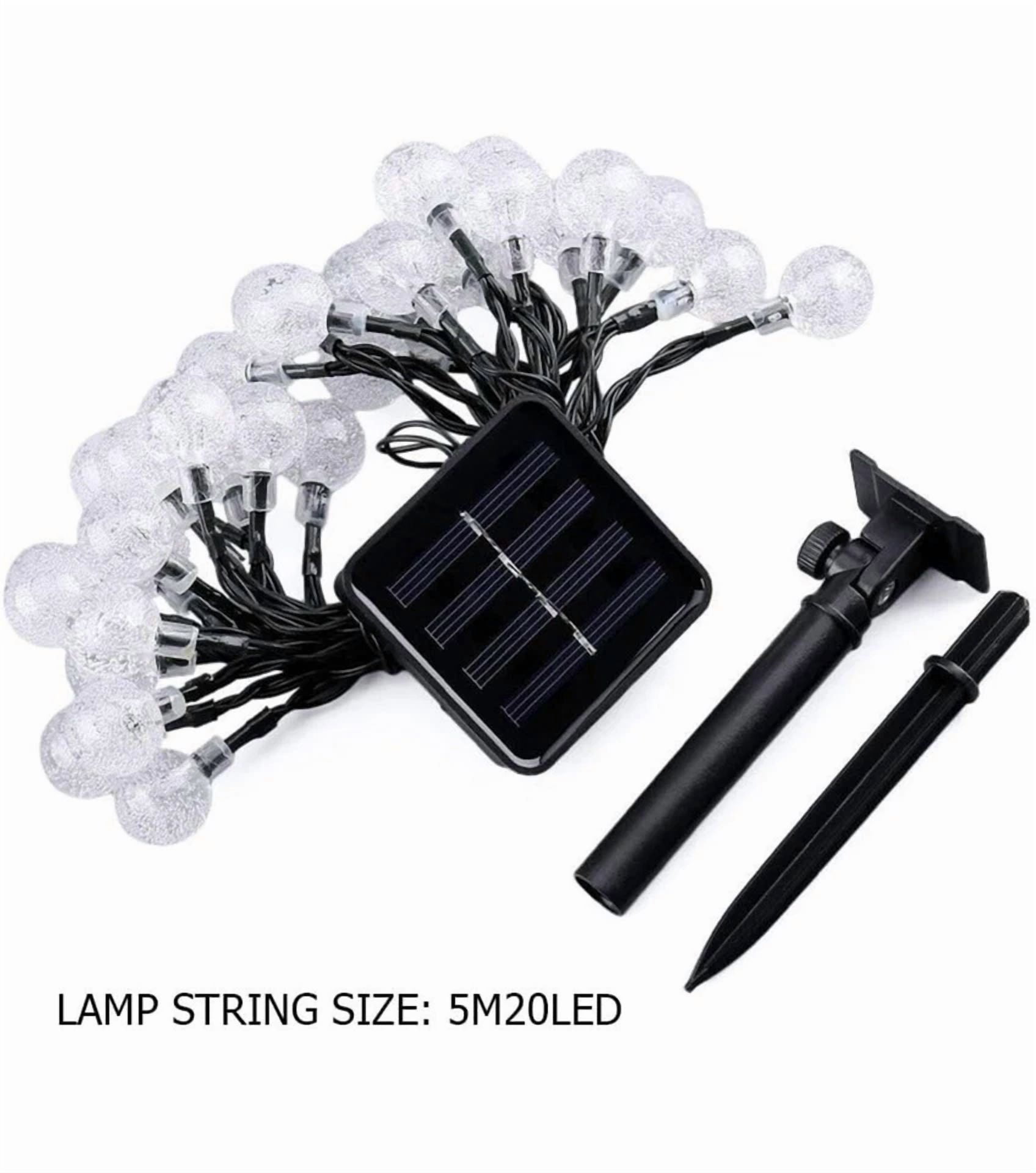 Purely Elizabeth Solar 30 LED String Lights Waterproof Outdoor Decor (Warm White, 15 ft) a84iq
