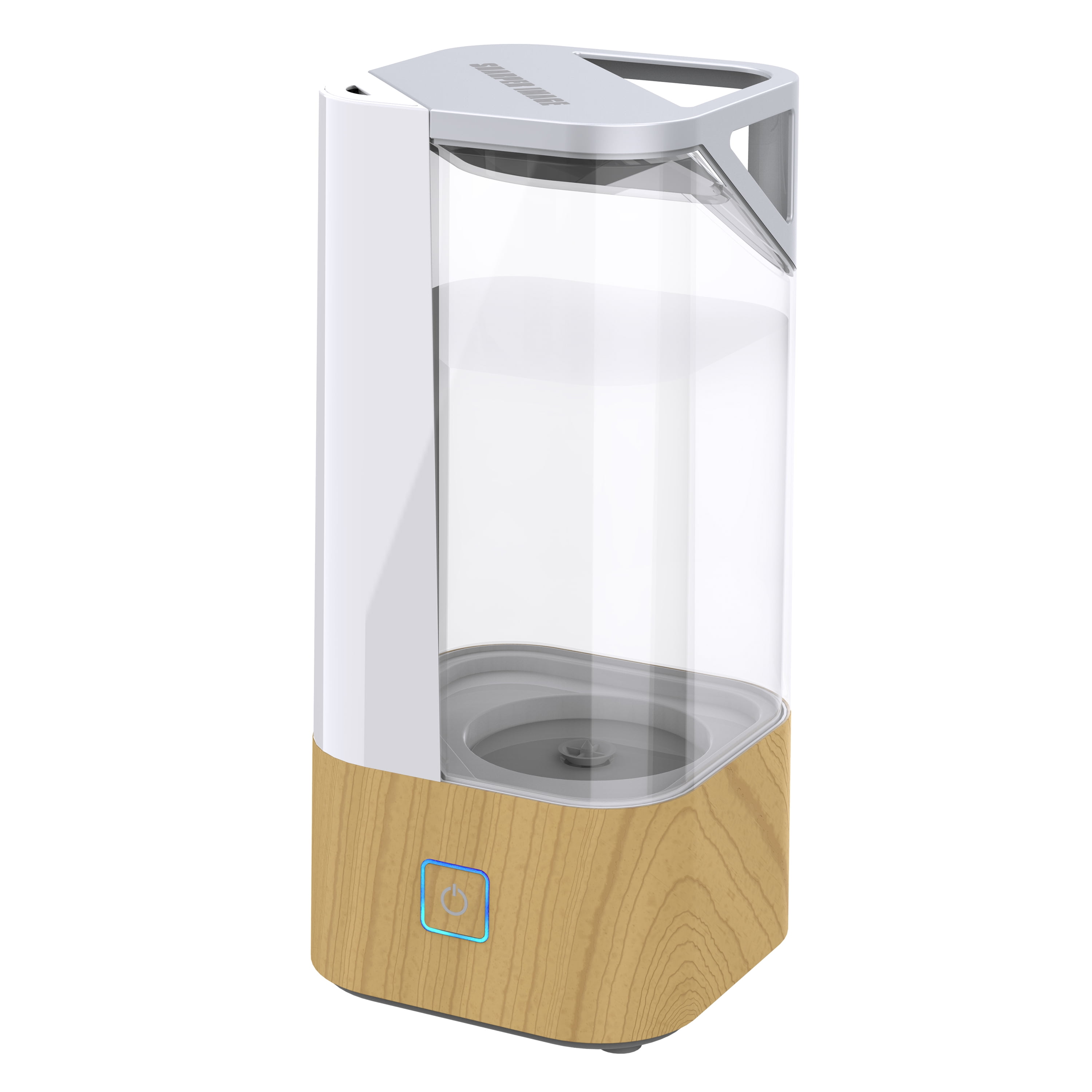 Sharper Image Ultrasonic Cool Mist Humidifier, Whisper-Quiet Room Air Purifier (Light Ash Woodgrain, 1 gal.) r94eo