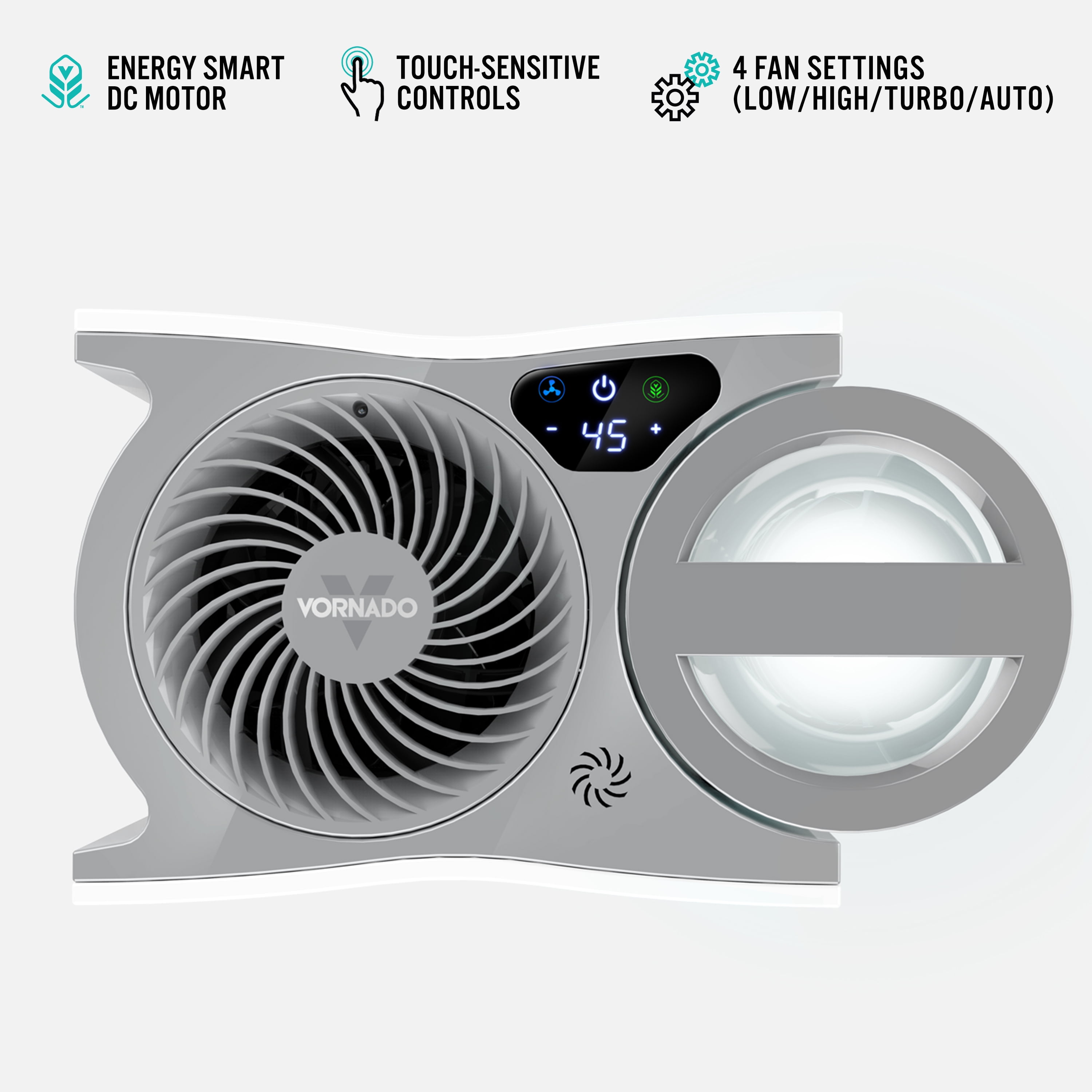 Vornado EVDC300 Energy Smart Evaporative Humidifier, Whole Room Air Moisturizer with Auto Humidity Control (White, 1 Gallon) g5rno