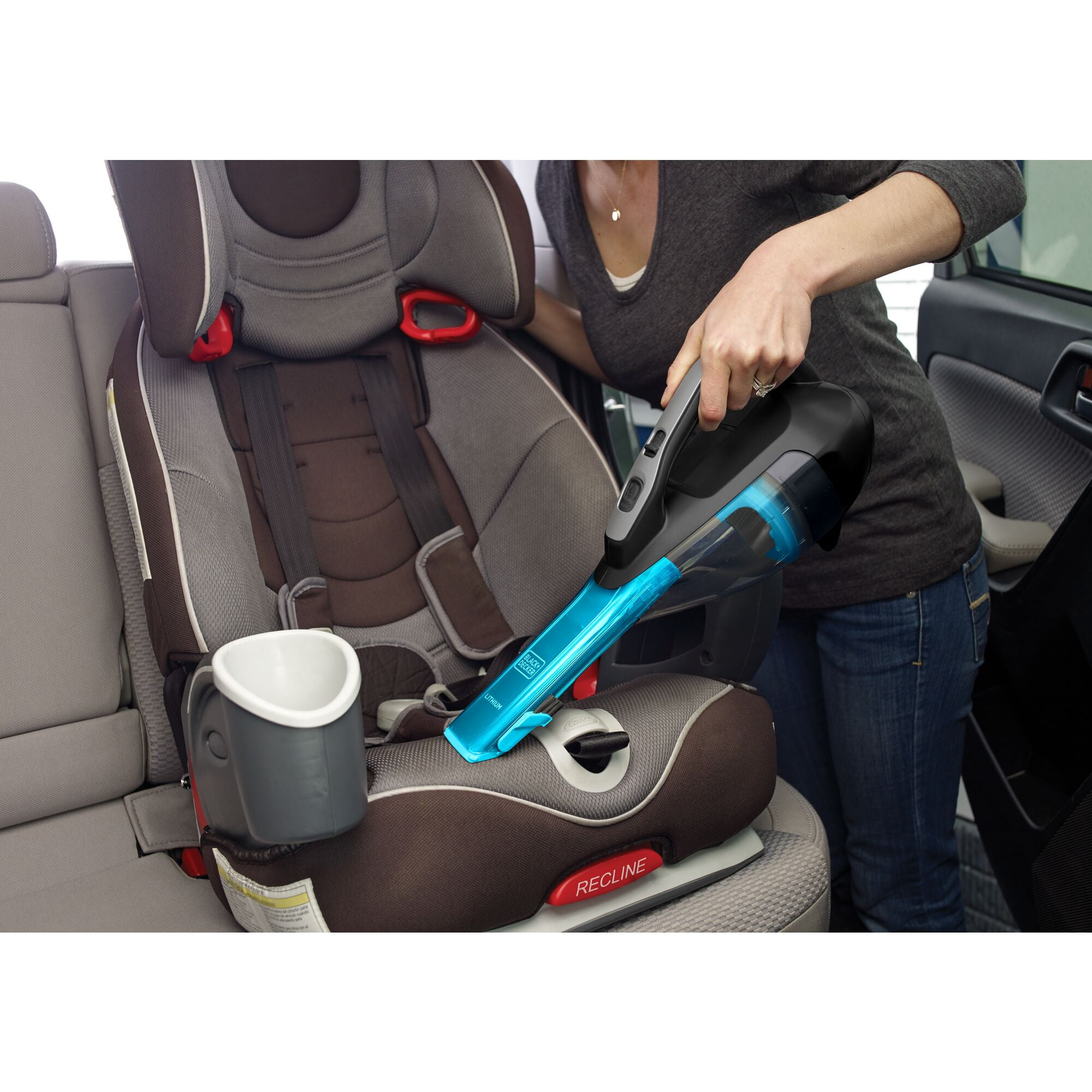 BLACK+DECKER Cordless Handheld Vacuum, Detailer Dustbuster for Multi-surface Cleaning (Black, 1 Unit) hv8bh