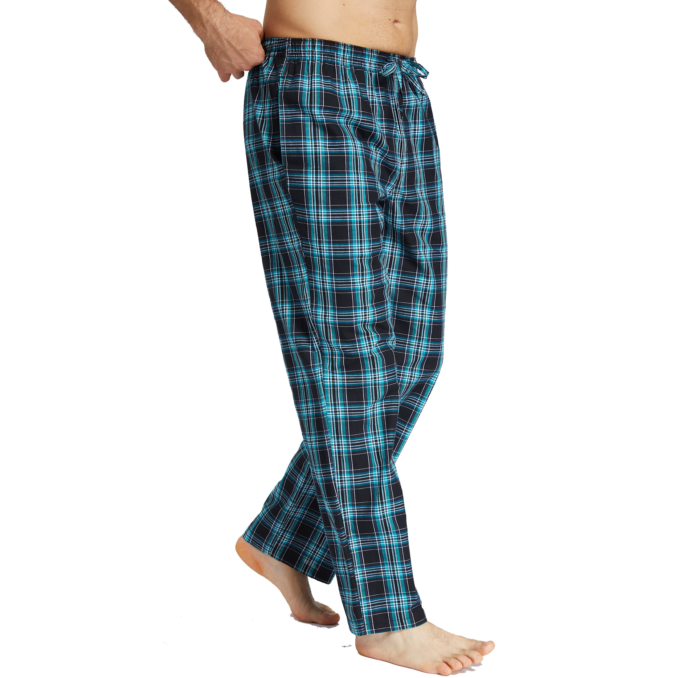 Onimisc Men's Cotton Pajama Pants Lightweight Sleepwear Lounge Bottoms with Pockets (Plaid, XL, 3-Pack) 2gq5a