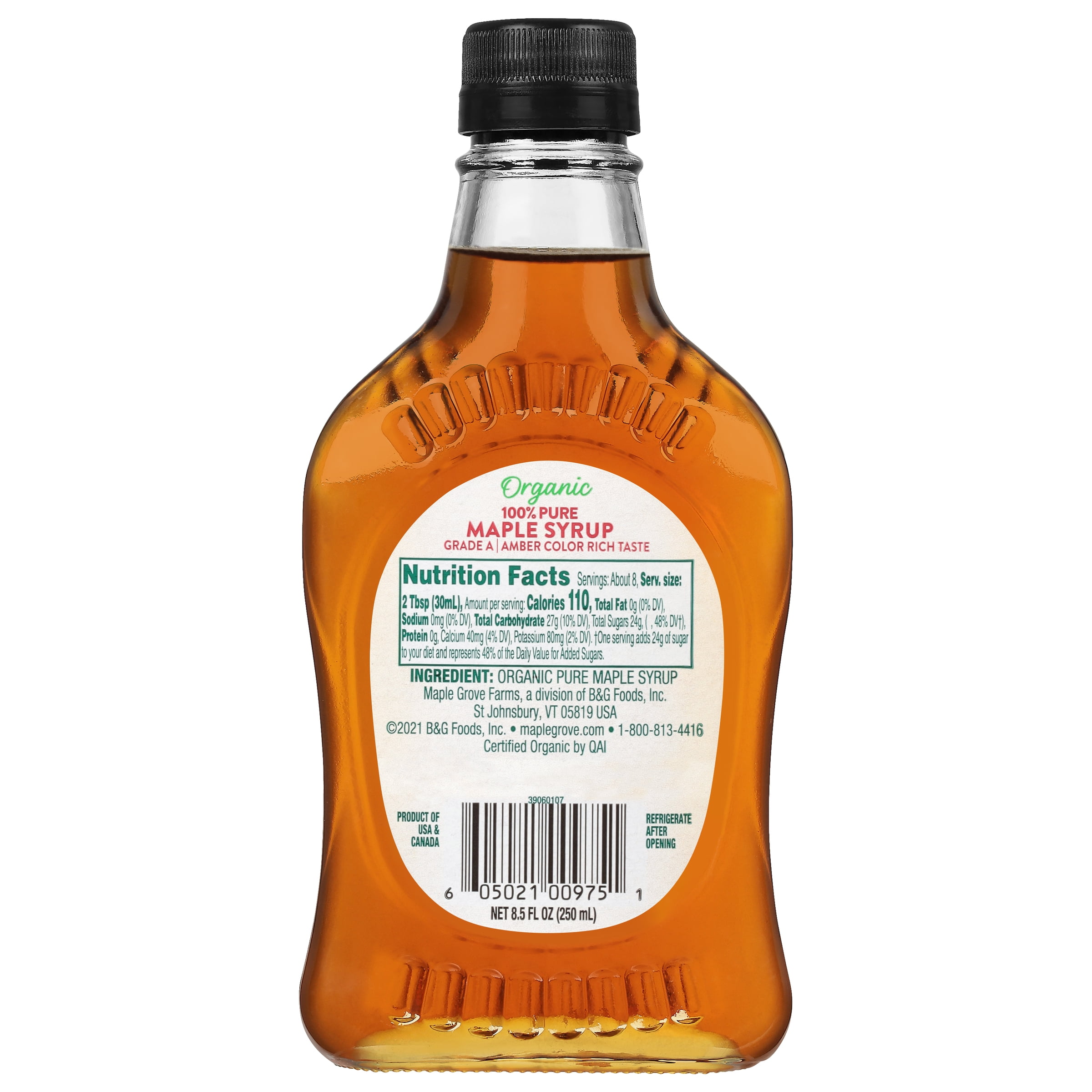 Maple Grove Farms Organic Pure Maple Syrup, Rich Flavor for Pancakes and Waffles (8.5 fl oz) l3v8t
