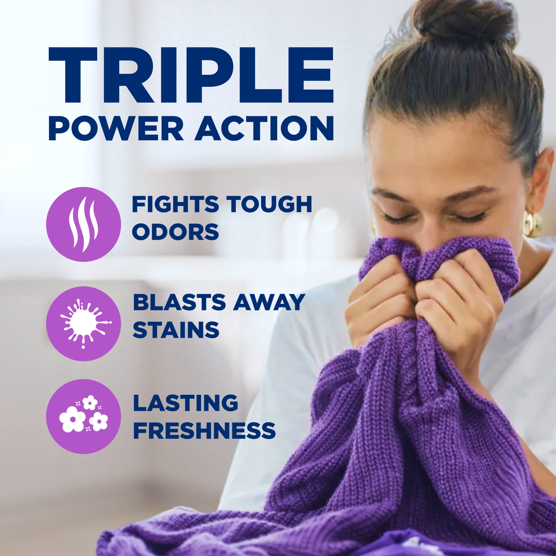 ARM & HAMMER Plus OxiClean Odor Blasters Liquid Laundry Detergent, Fresh Burst (96.2 fl oz) rvowv