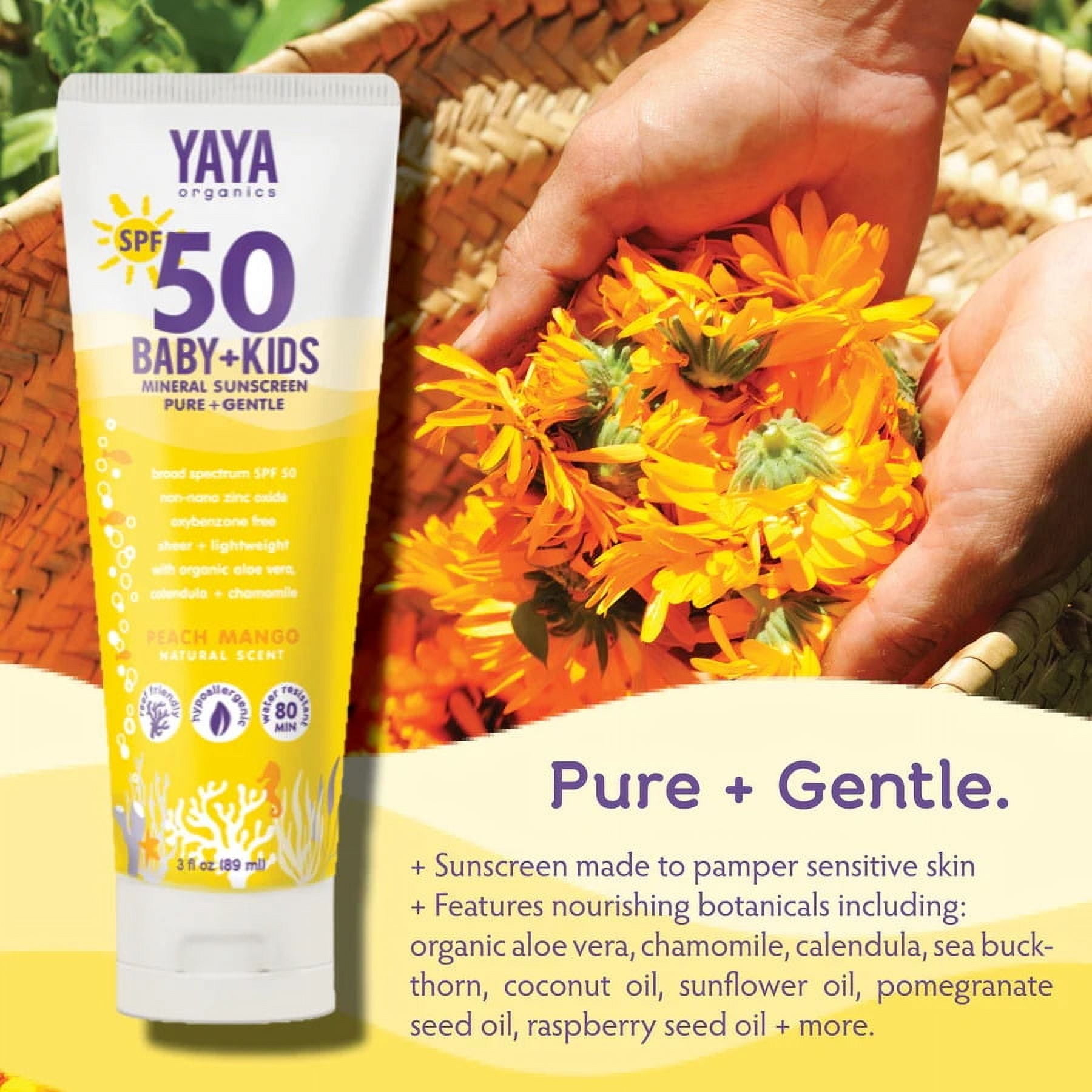 YAYA ORGANICS Sport Mineral Sunscreen SPF 50 Broad Spectrum Protection (3 fl oz) bhndf