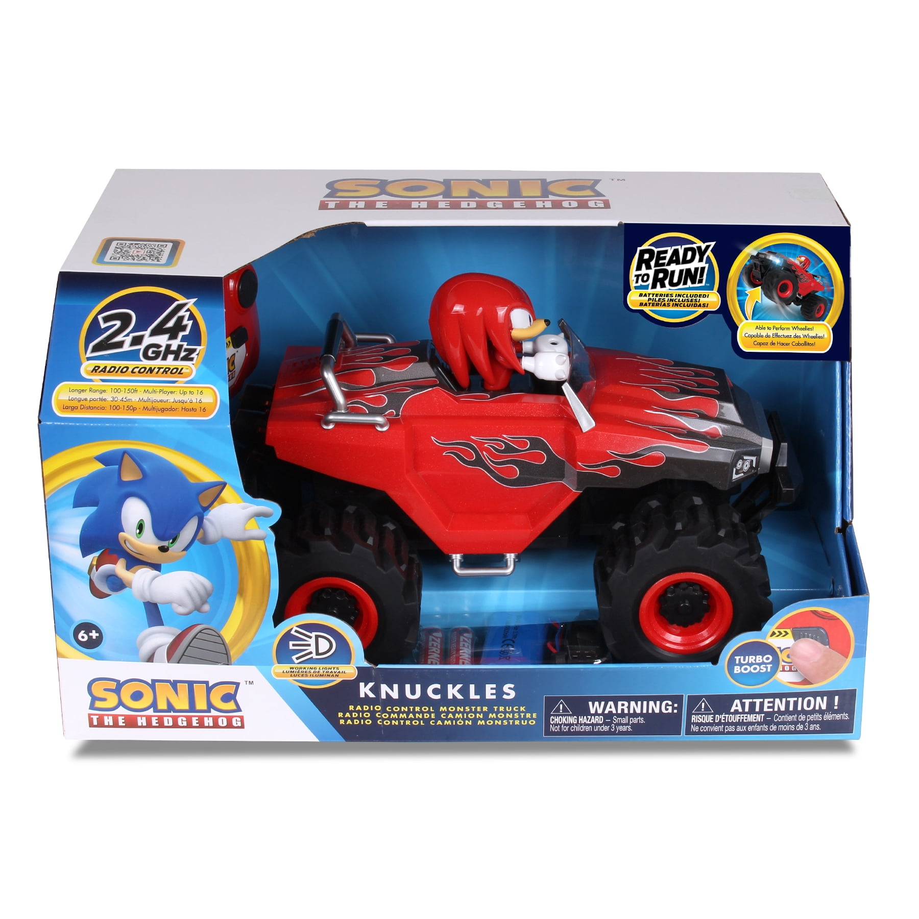 Sonix Sonic Racing CrossWorlds RC Monster Truck (High Performance, Stunt Ready, Red, 10 in) tk0e1