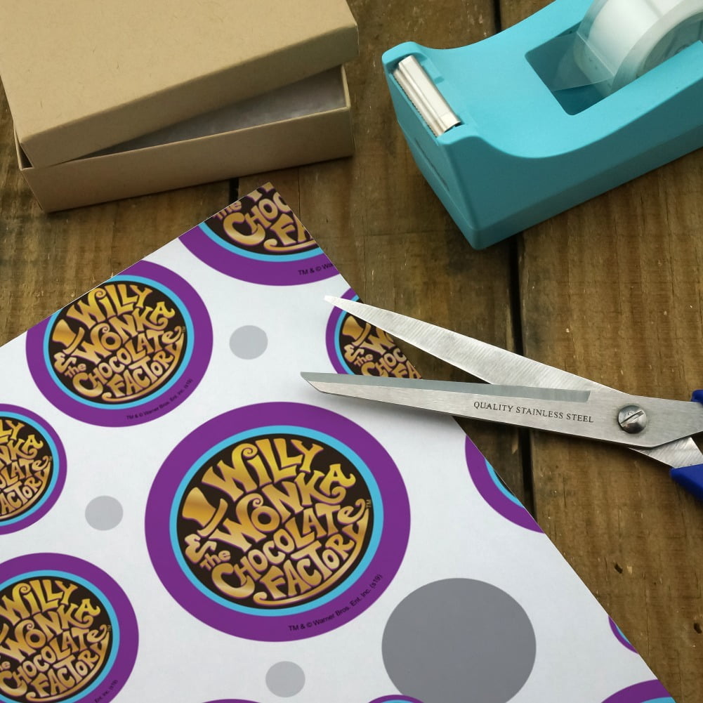 Graphics and More Willy Wonka and the Chocolate Factory Logo Premium Gift Wrap (30 in x 72 in) ogoeb