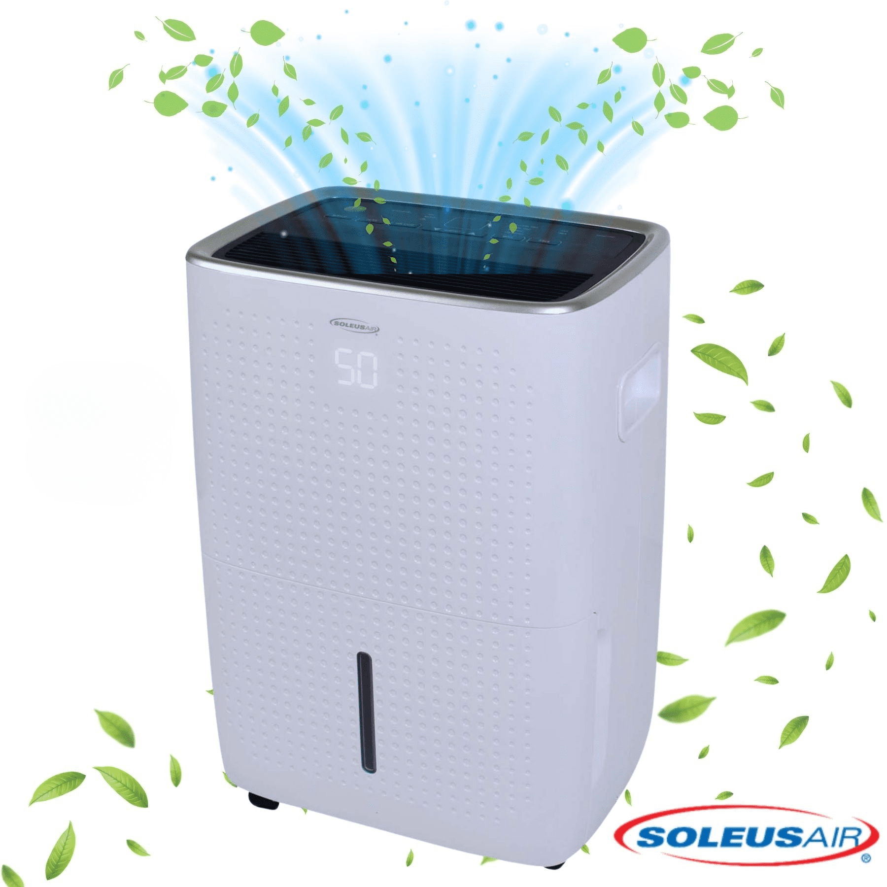 SoleusAir 35-Pint Dehumidifier with Mirage Display and Tri-Pat Safety Technology (White, 35 pt) 64x9v