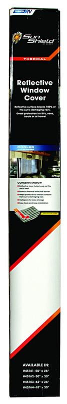 Camco RV Reflective Window Cover, Thermal Sun Shield for Trailers and Campers (Silver, 50 in x 26 in) enxuk