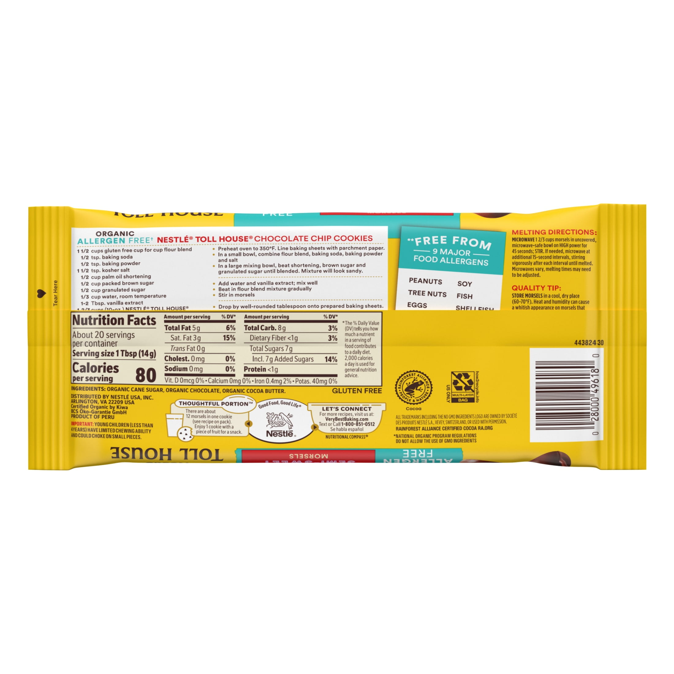 Nestle Toll House Organic Allergen Free Semi-Sweet Chocolate Chips (10 oz) xzzbe