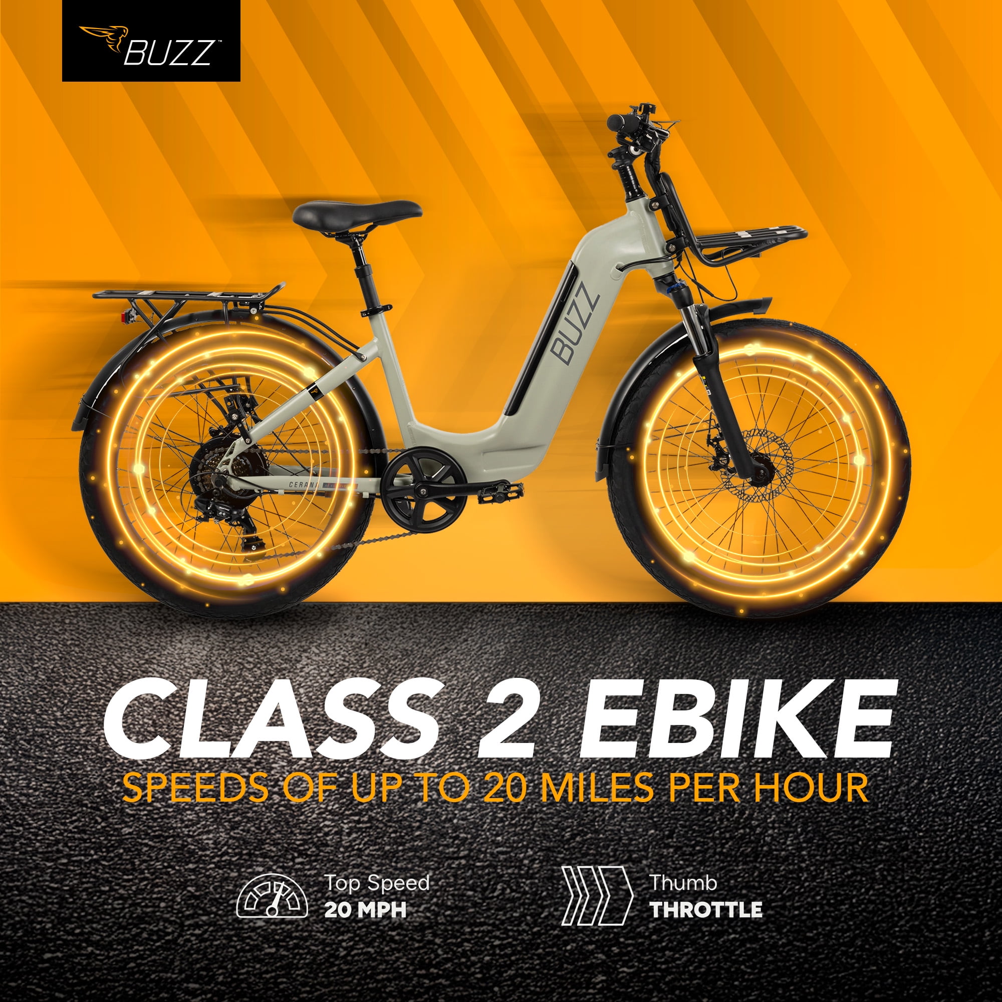 Buzz Bicycles Cerana 2 Electric Bike, 500W Motor, Pedal Assist, Moss Green (24 in) x1iki