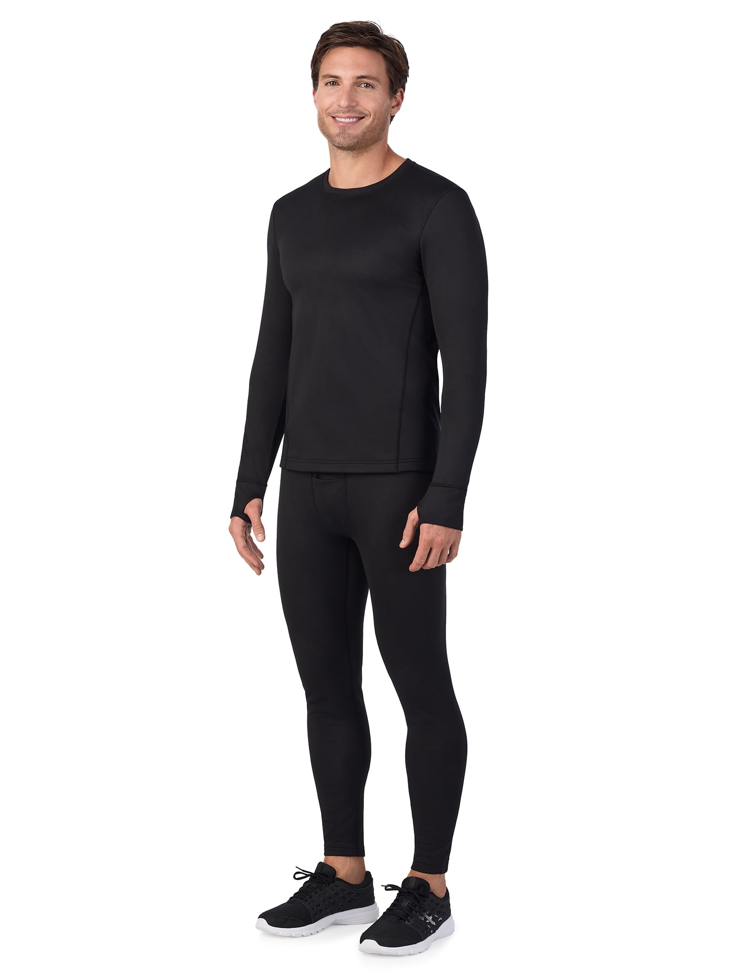 Cuddl Duds Men’s Thermal Guard Long Sleeve Base Layer Crew Neck Top (Black, S-3XL) aj0gf