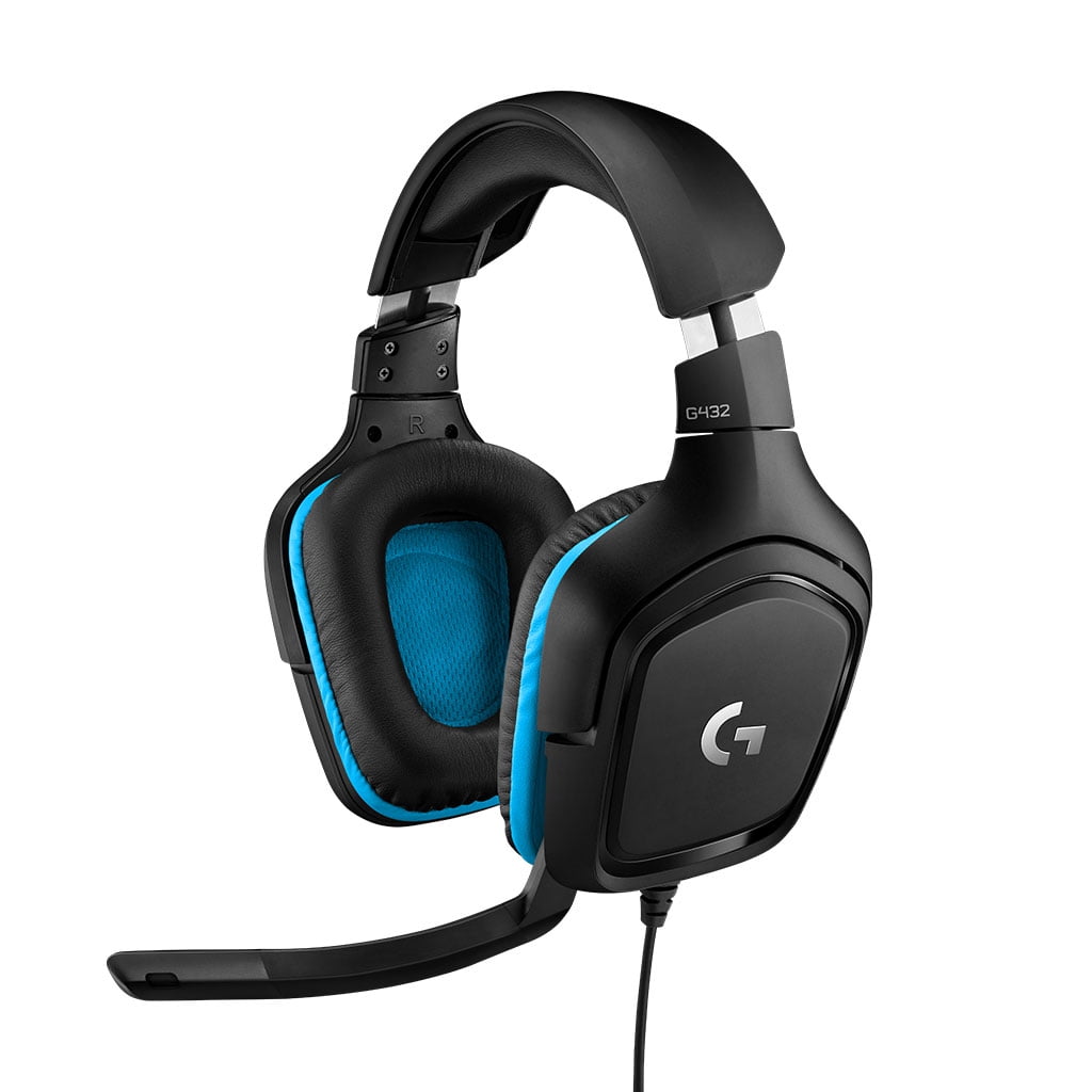 Logitech G G432 Wired Gaming Headset with 7.1 Surround Sound and Flip-to-Mute Microphone (Black, 1 Unit) yfrio