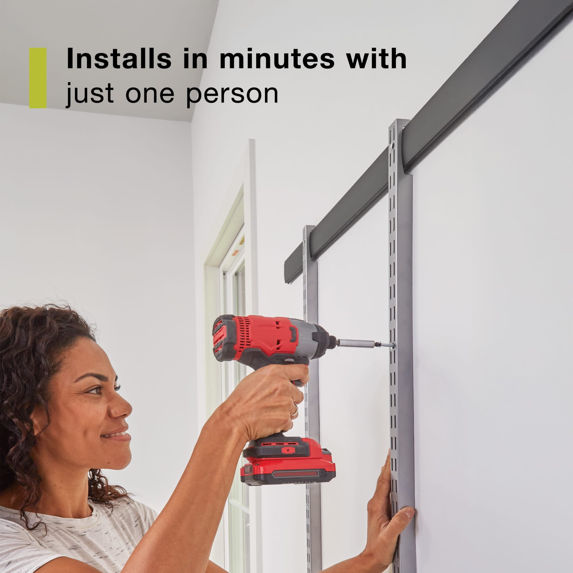Rubbermaid FastTrack Garage Storage System Rail Shelf Kit (Black, 16-Piece) qrt1v - Image 4