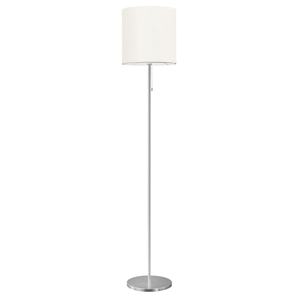 EGLO Sendo One Light Floor Lamp with Linen Shade (Aluminum, 60 in) 9zlar