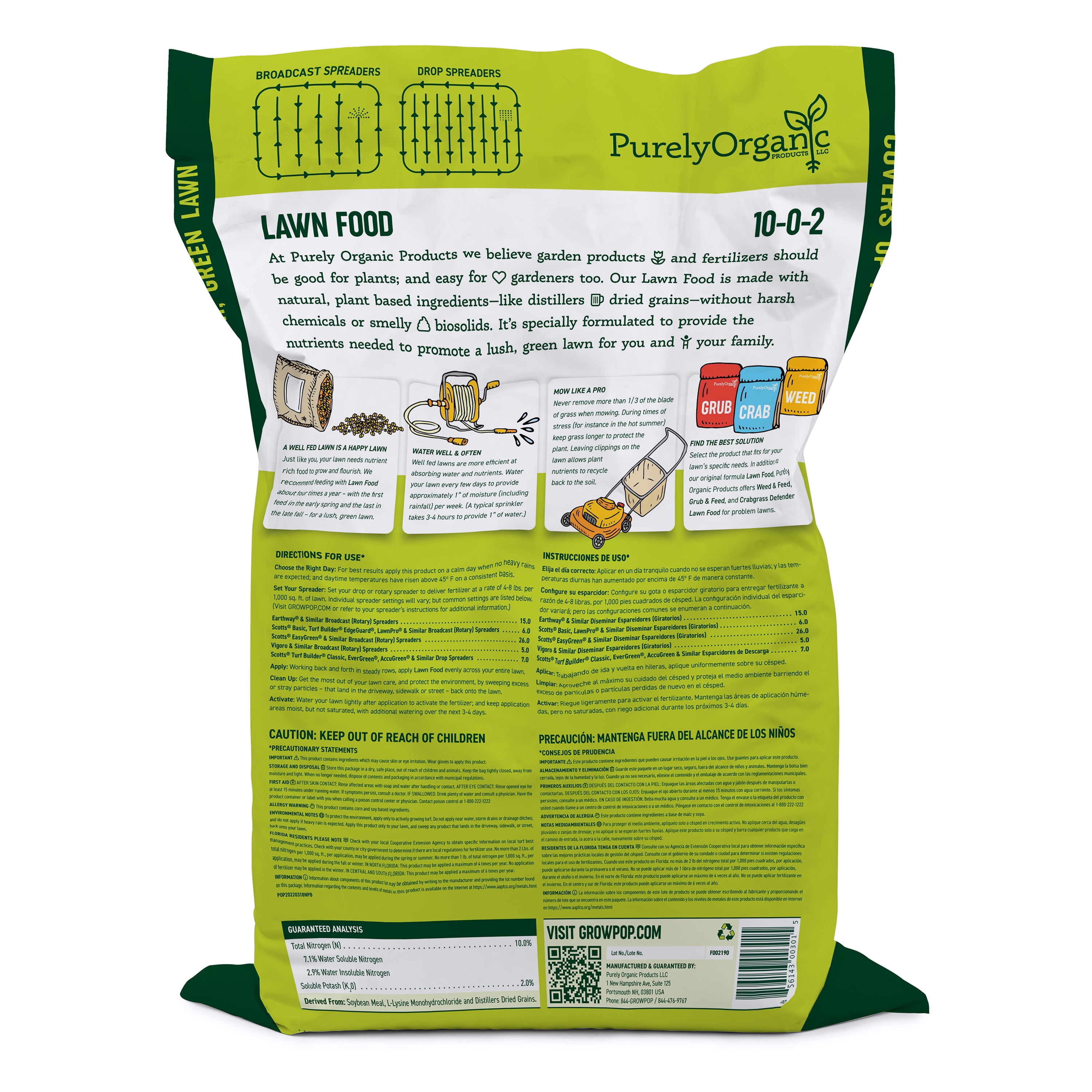 Purely Organic Products Lawn Food Granular Fertilizer (Natural Plant-Based Formula, 25 lb) jnhef