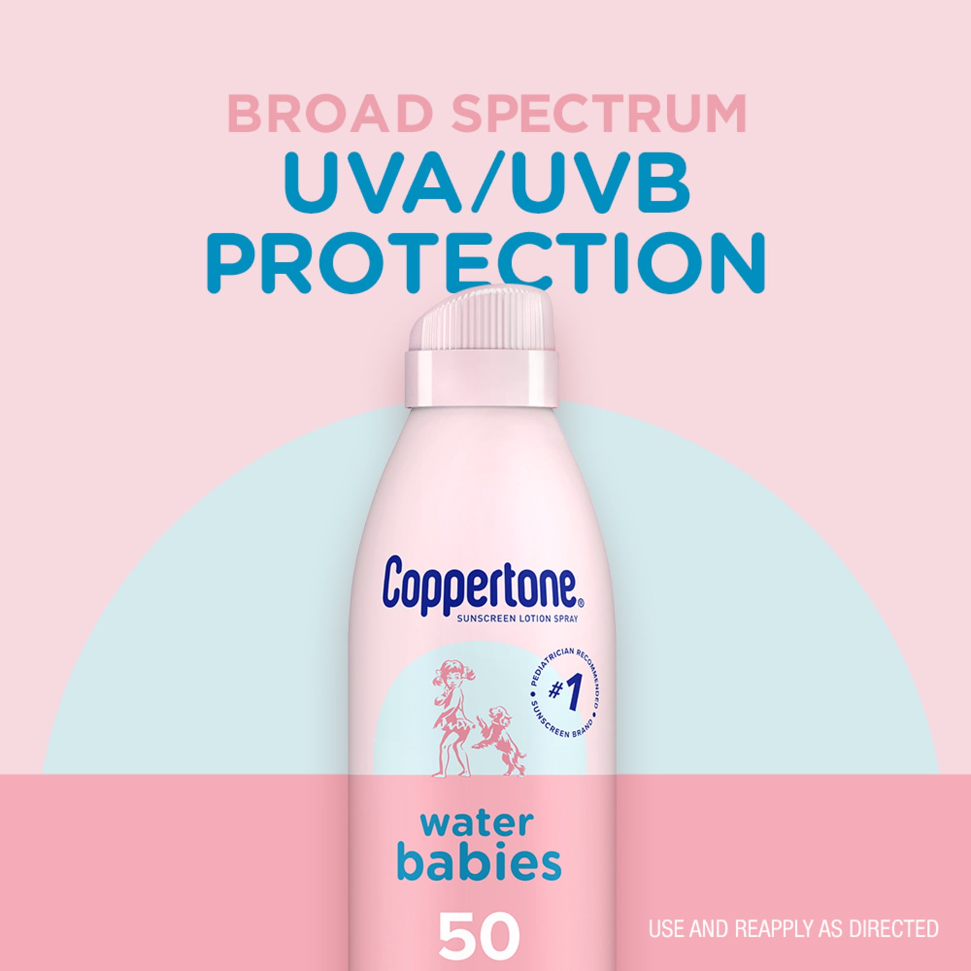 Coppertone WaterBabies Sunscreen Spray, SPF 50 Broad Spectrum Baby Sunscreen (6 oz) olhvr