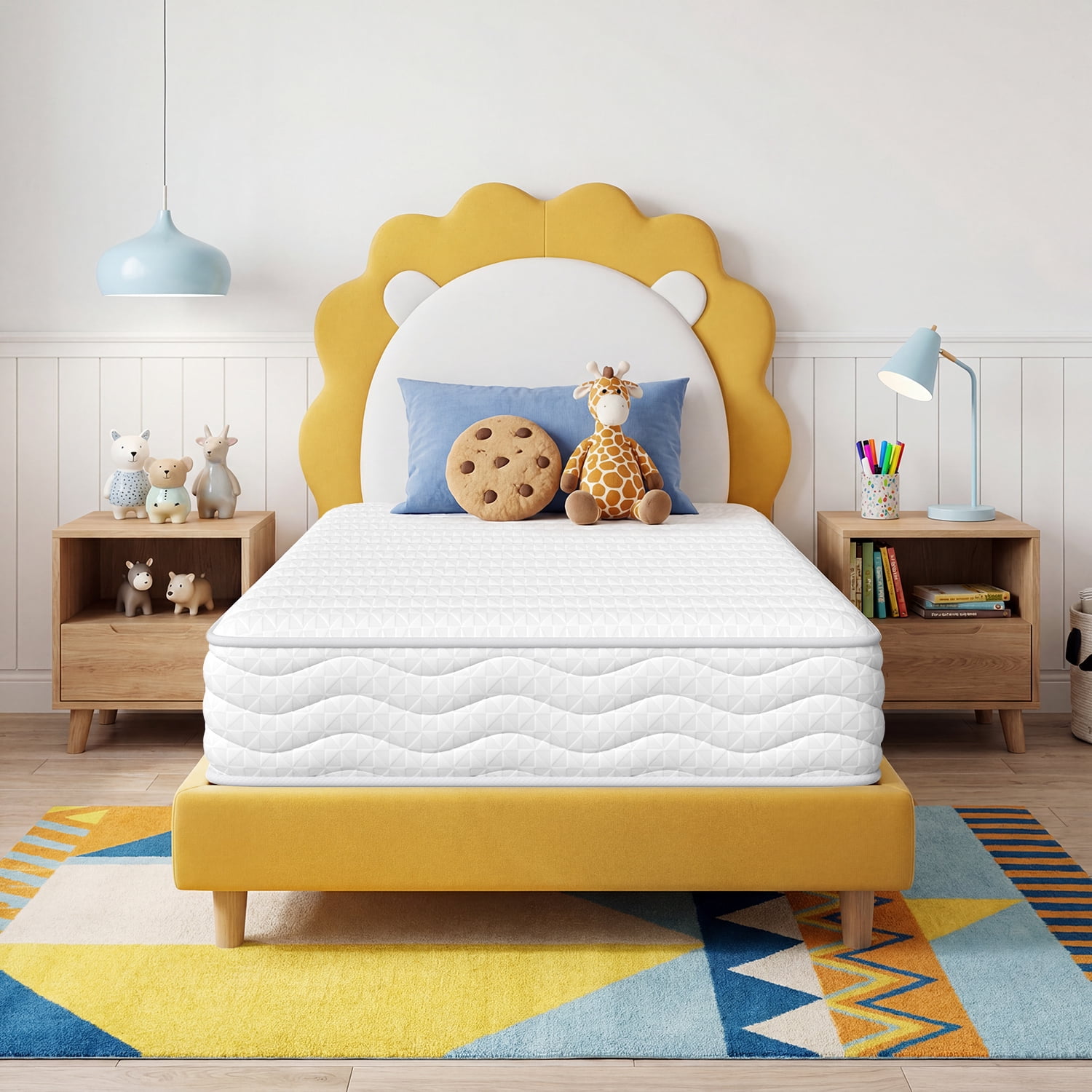 BedStory 8 in Twin Memory Foam Mattress, Tight-Top Medium Firm Pocket Spring Hybrid for Pressure Relief (White, 8 in) sh45w