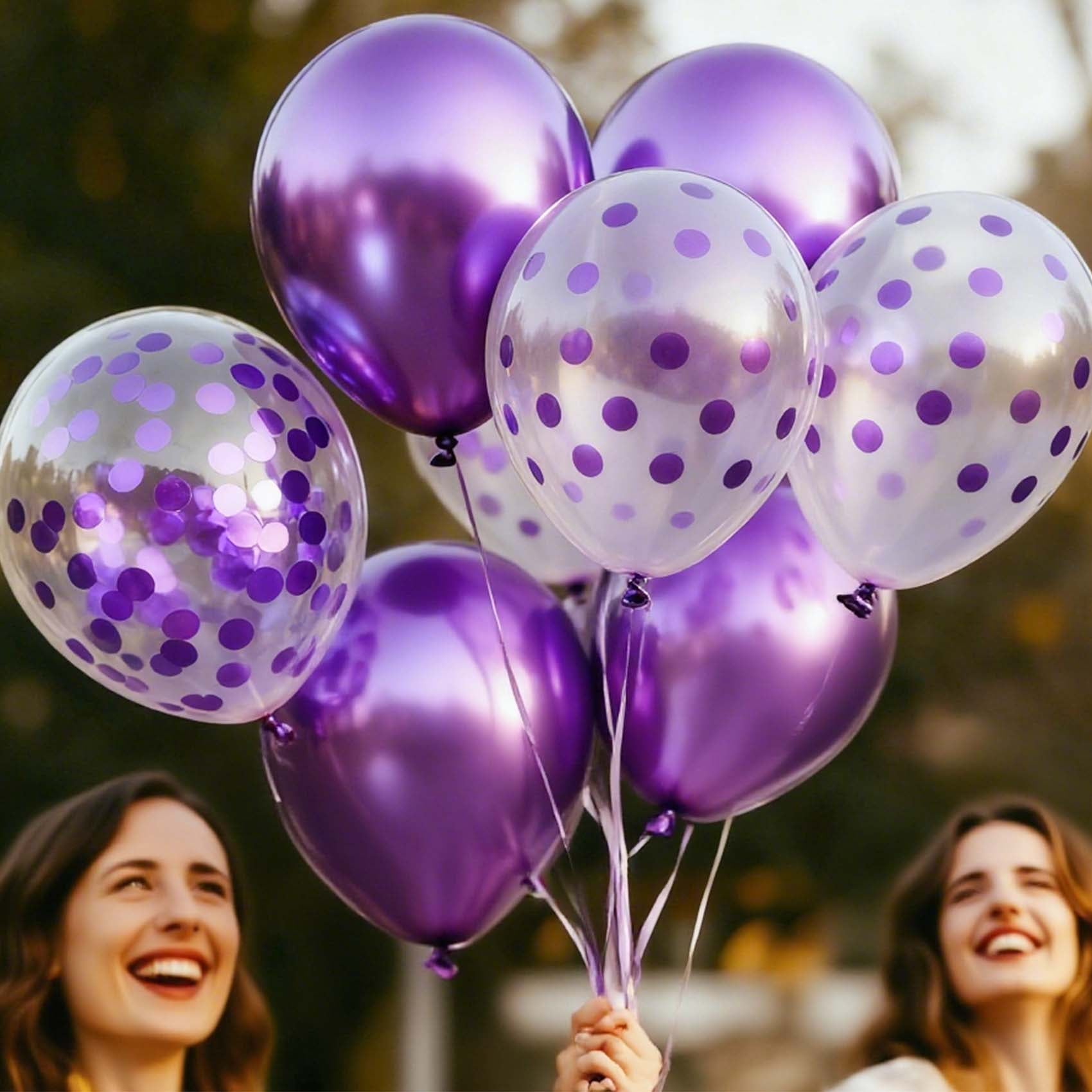 Lnrkai 50-Pack Latex Balloon Set for Party Decorations, Vibrant Pink and Purple Helium-Ready Balloons (12 in) yfp4a