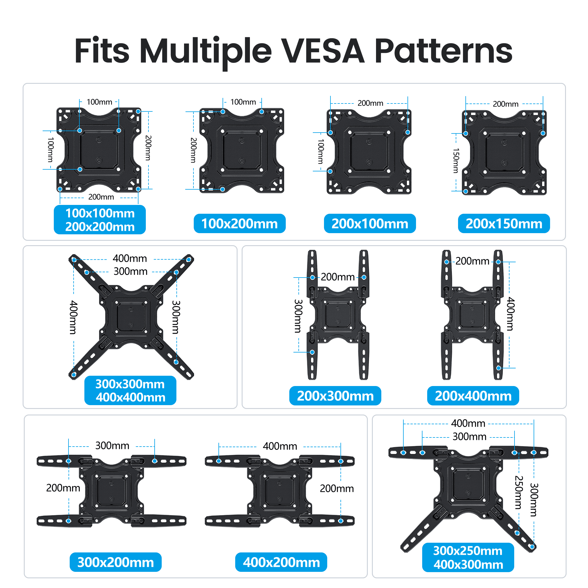 MountFTV Full Motion TV Wall Mount Bracket for 26-65 inch TVs (Articulating, Tilt, Swivel, 77 lb Capacity) x08tj