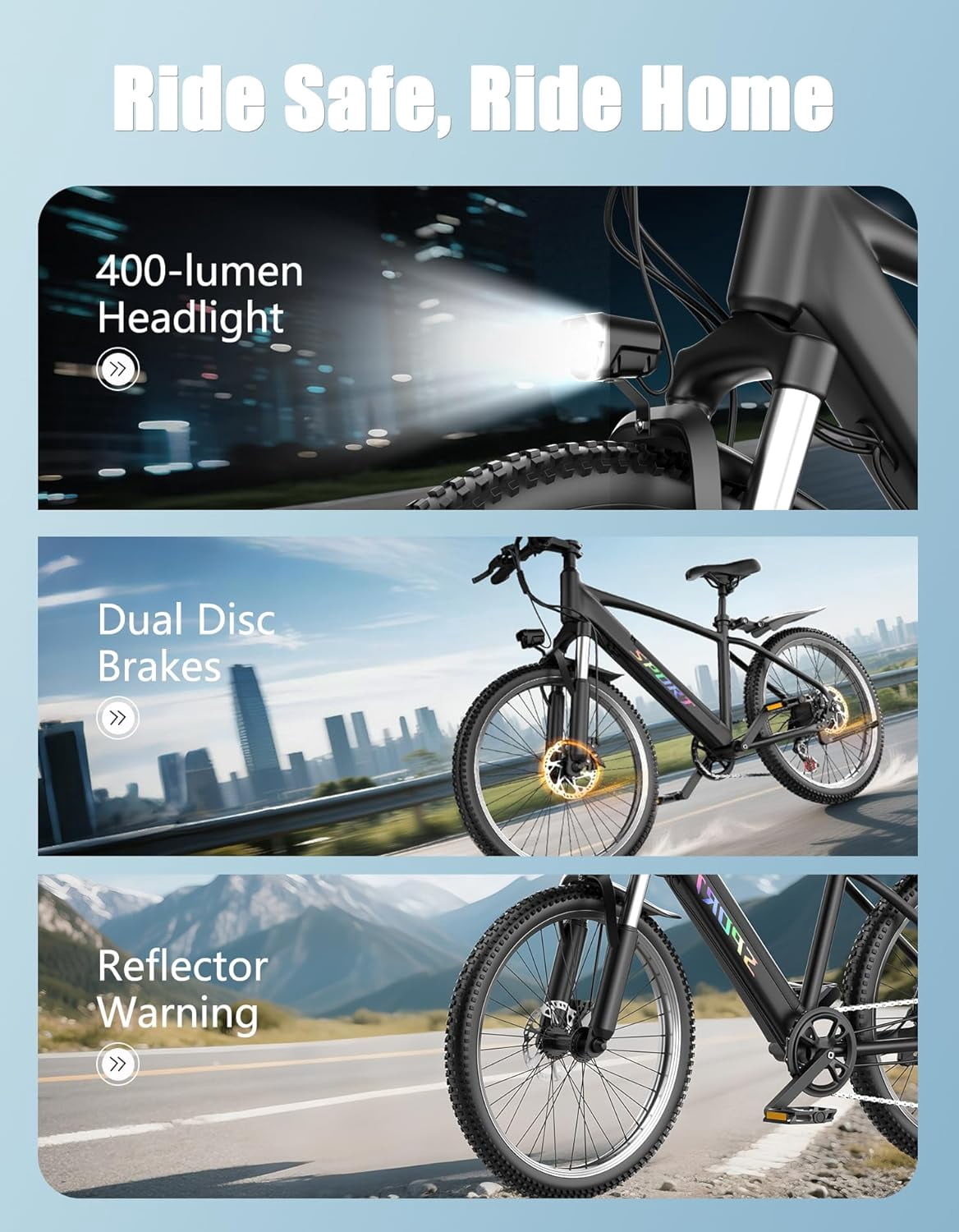 Pikabike Electric Mountain Bike, 1500W Motor Off-Road E-Bike for Adults, 48V 12Ah Removable Battery (Black, 26 in) q29jp