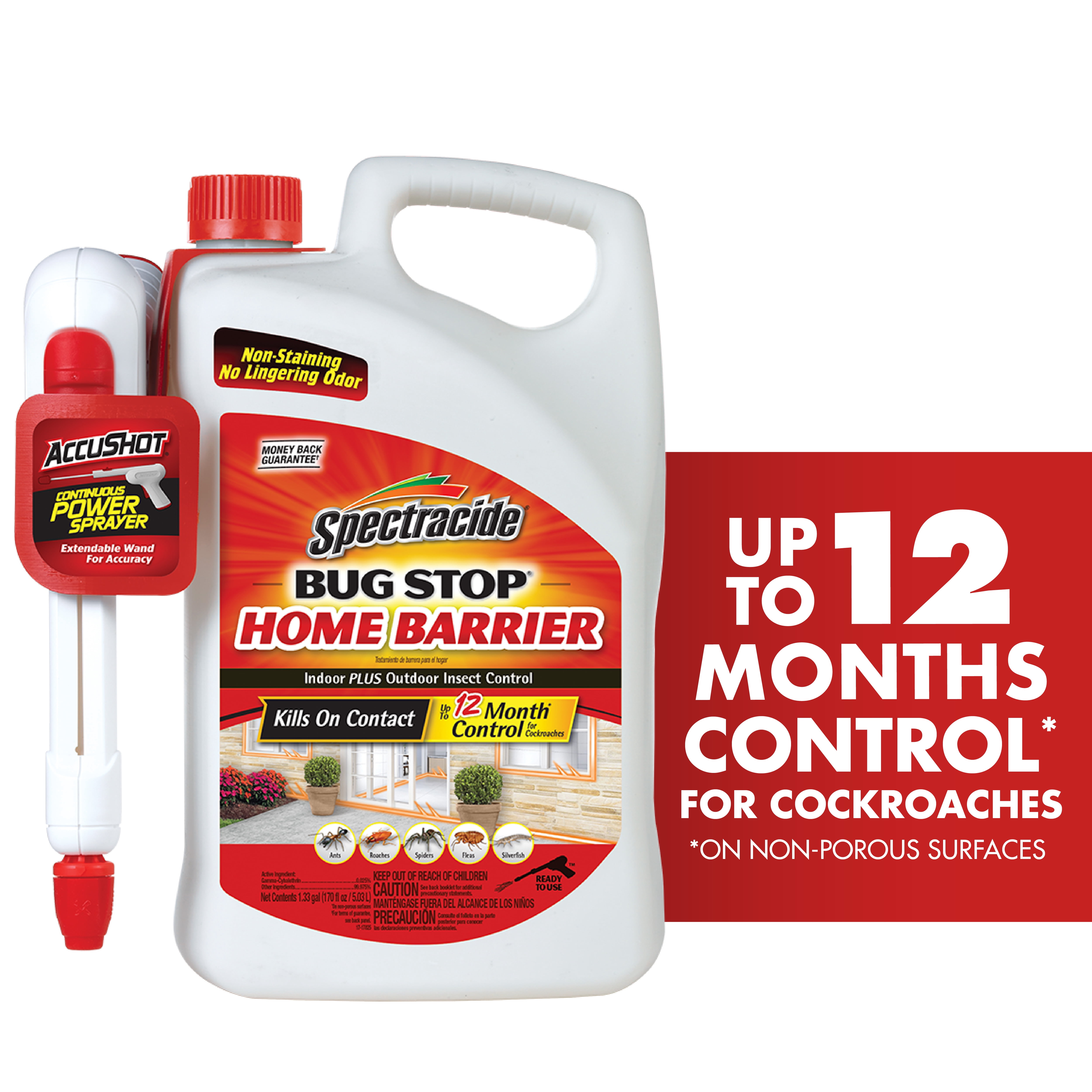 Spectracide Bug Stop Home Barrier Insect Killer with AccuShot Sprayer (170.24 fl oz) 89wng