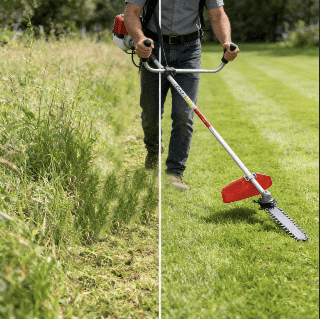 CHIKURA 9-in-1 Gas Hedge Trimmer and Brush Cutter Multi-Tool System (4-Stroke Engine) 1u4z9