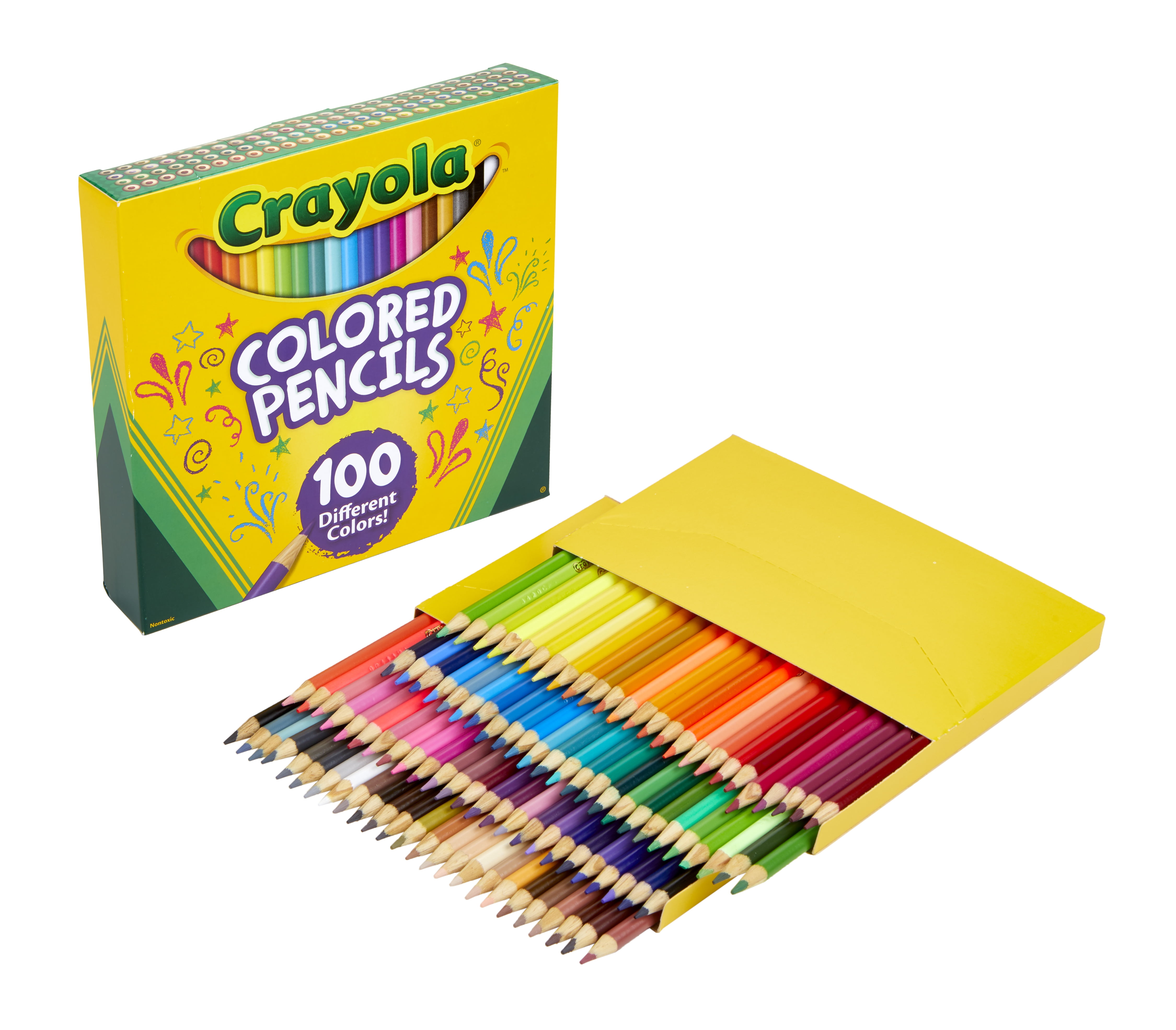 Crayola Colored Pencils, Vibrant Assorted Colors for Drawing and Sketching (100 Ct) cz19t