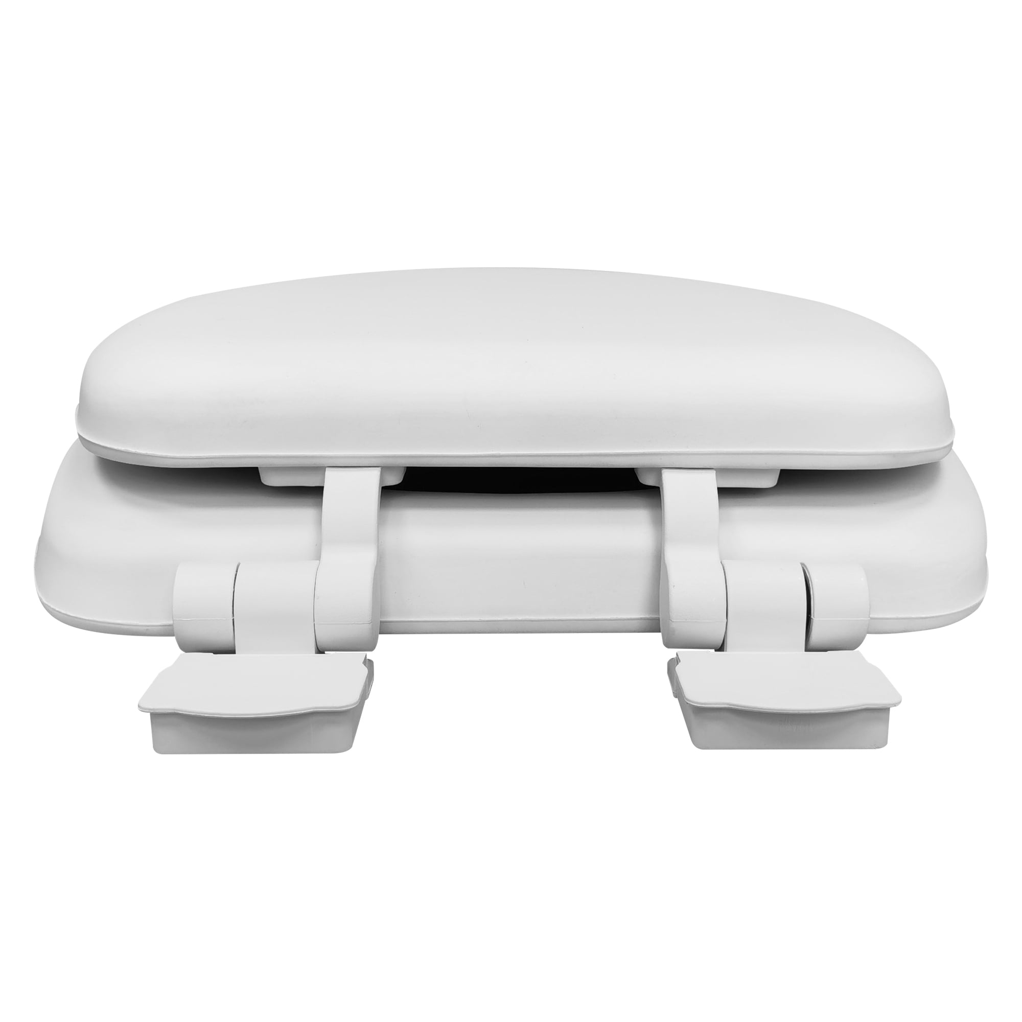 Mainstays Premium Soft Elongated Toilet Seat with Memory Foam and Quick-Release Hinges (White, 19 in, 2 Pack) iwcqn