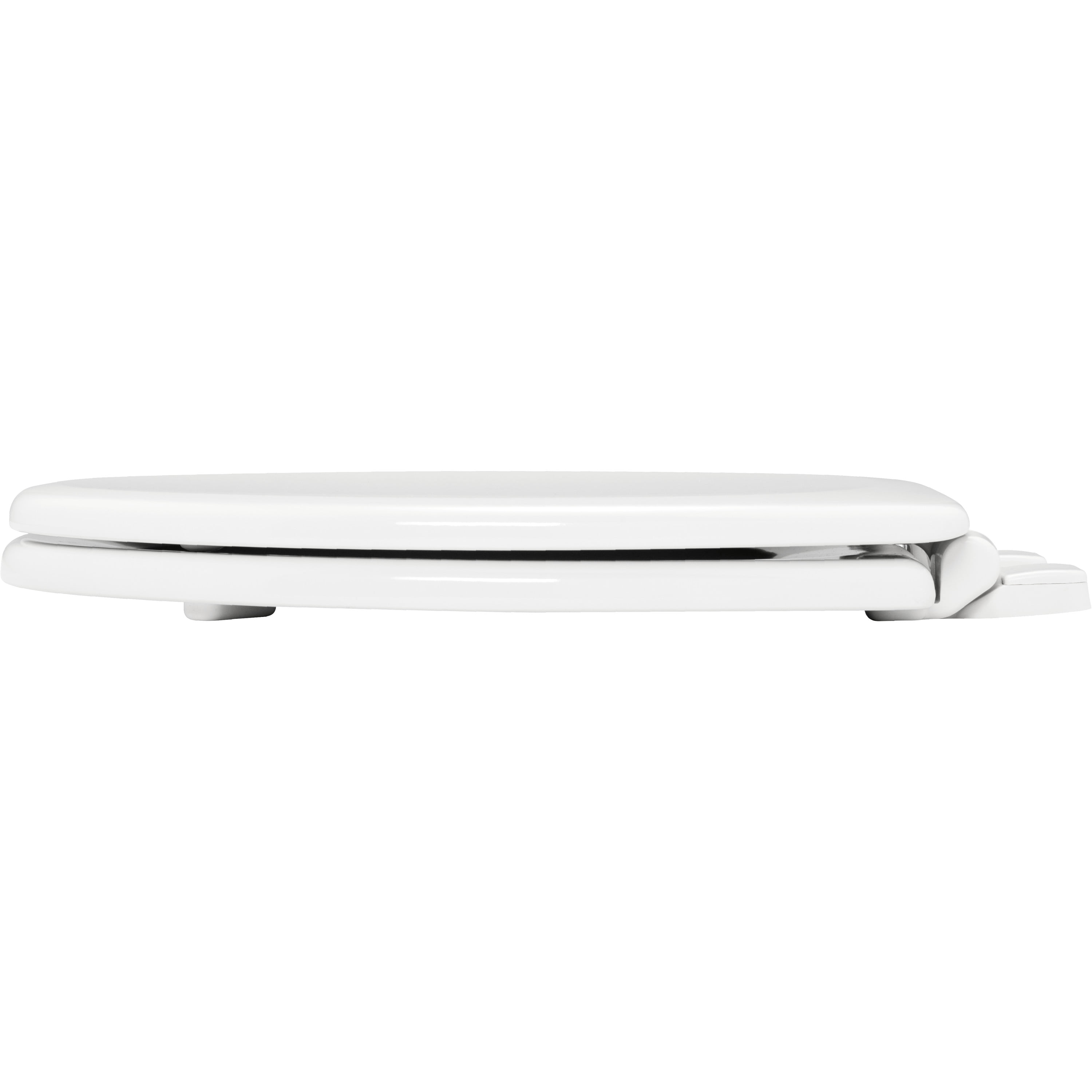 Mayfair Lannon Slow Close Round Enameled Wood Toilet Seat (White, Round) rpjpy