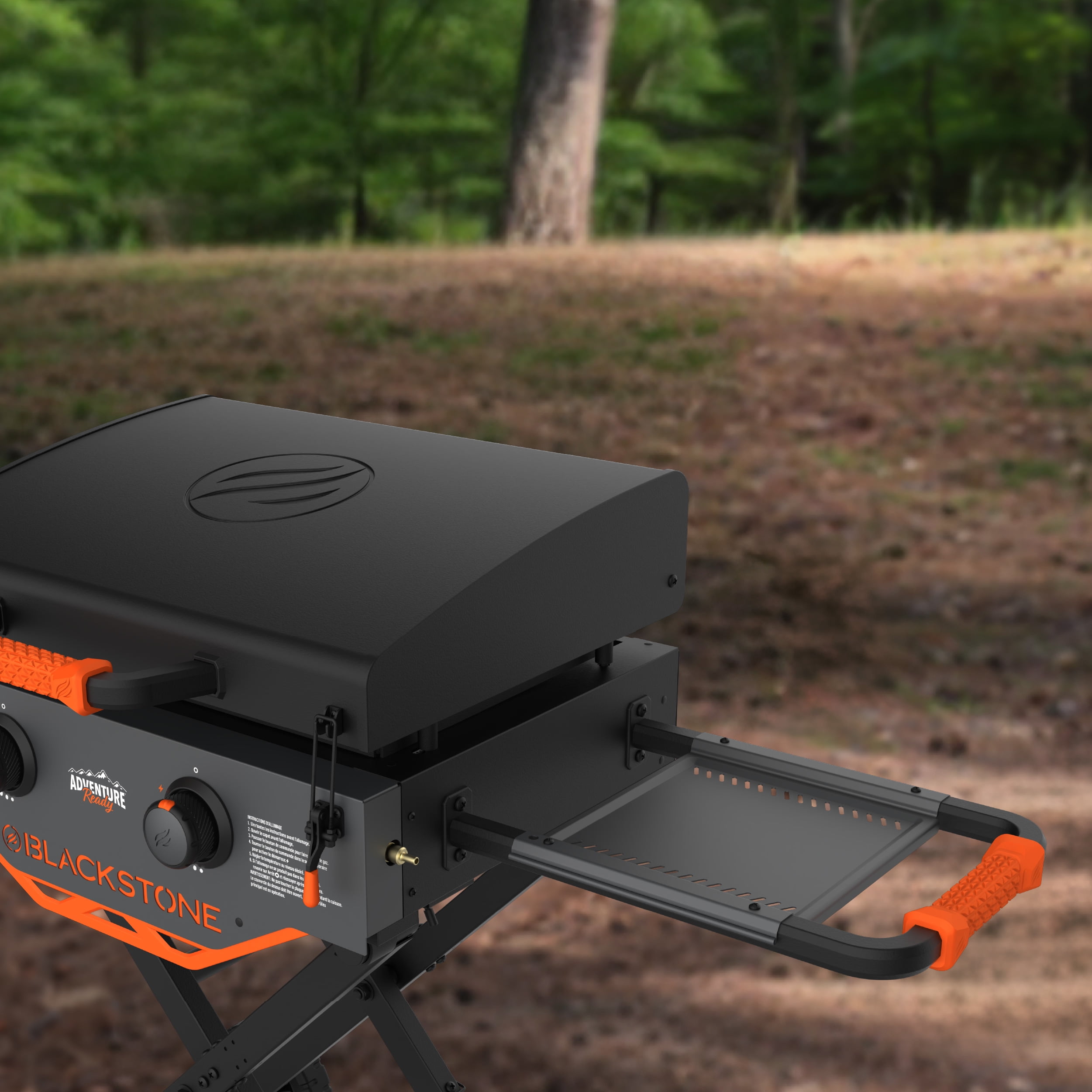 Blackstone Adventure Ready Outdoor Griddle (22 in, 2-Burner Propane Flat Top Grill, Gray) pp0me
