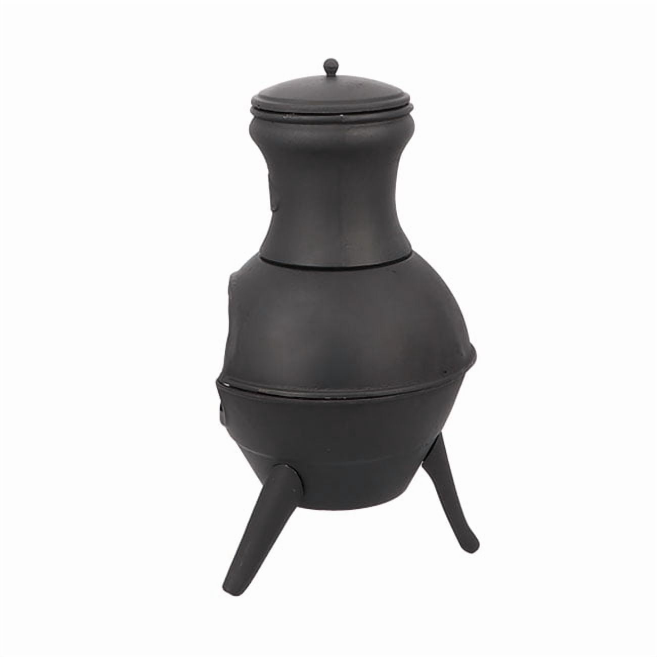 Esschert Design Outdoor Terrace Heater, Portable Patio Warming Fire Pit (Black, 14 in x 14 in x 25 in) co7uw