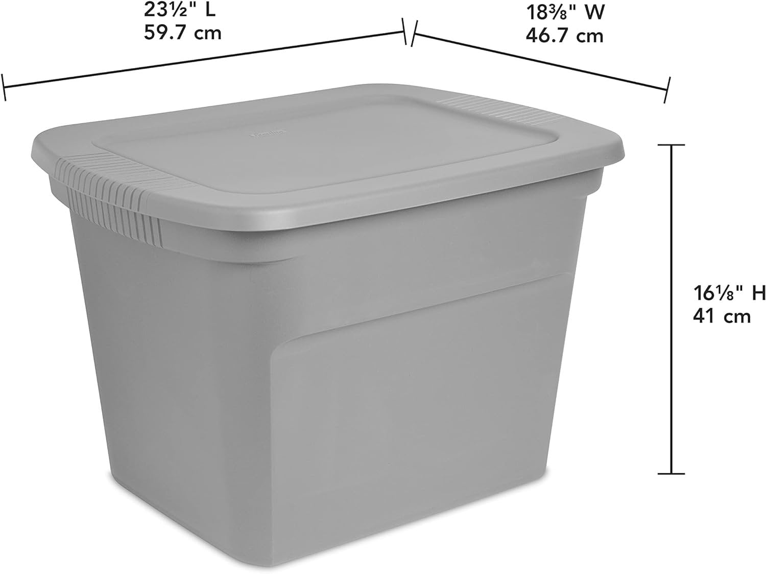 Sterilite 18 Gal Storage Tote, Stackable Plastic Bin with Lid for Closet and Basement Organization (Gray, 8-Pack) 2kns6 - Image 3