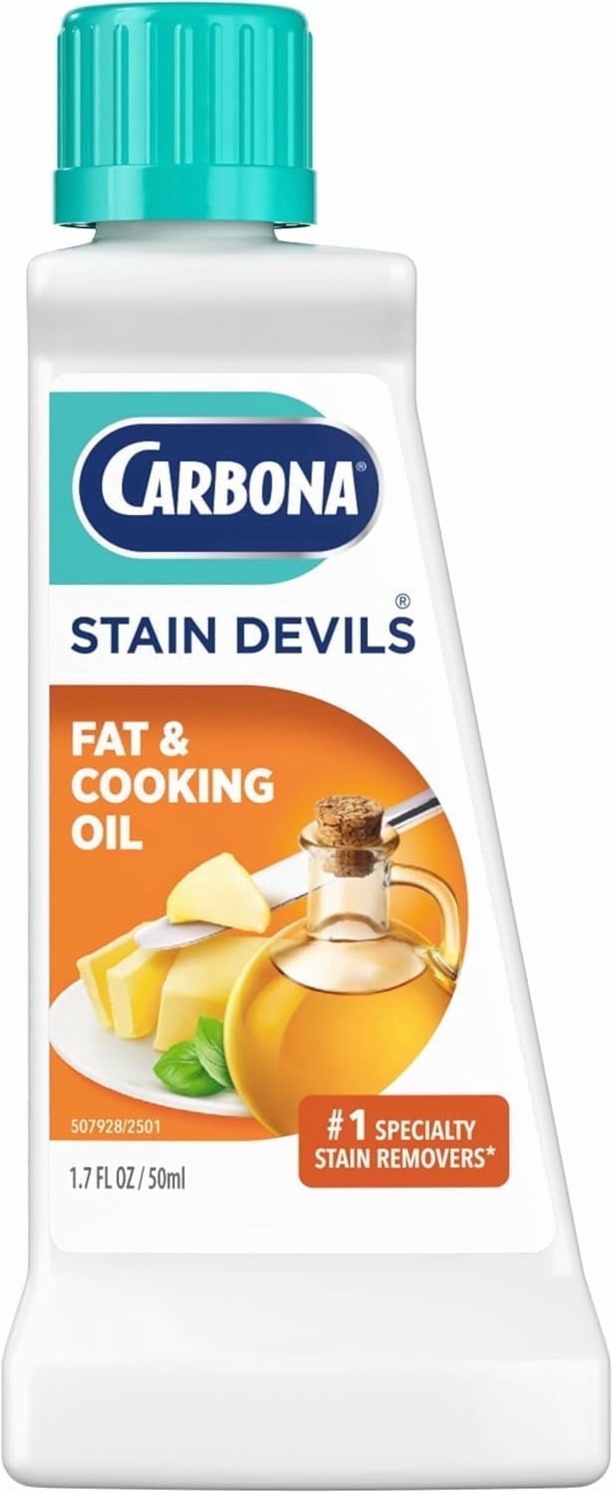 Carbona Stain Devils #5 Fat and Cooking Oil Laundry Stain Remover (Professional Strength, 1.7 fl oz, 3 Pack) 8um9x