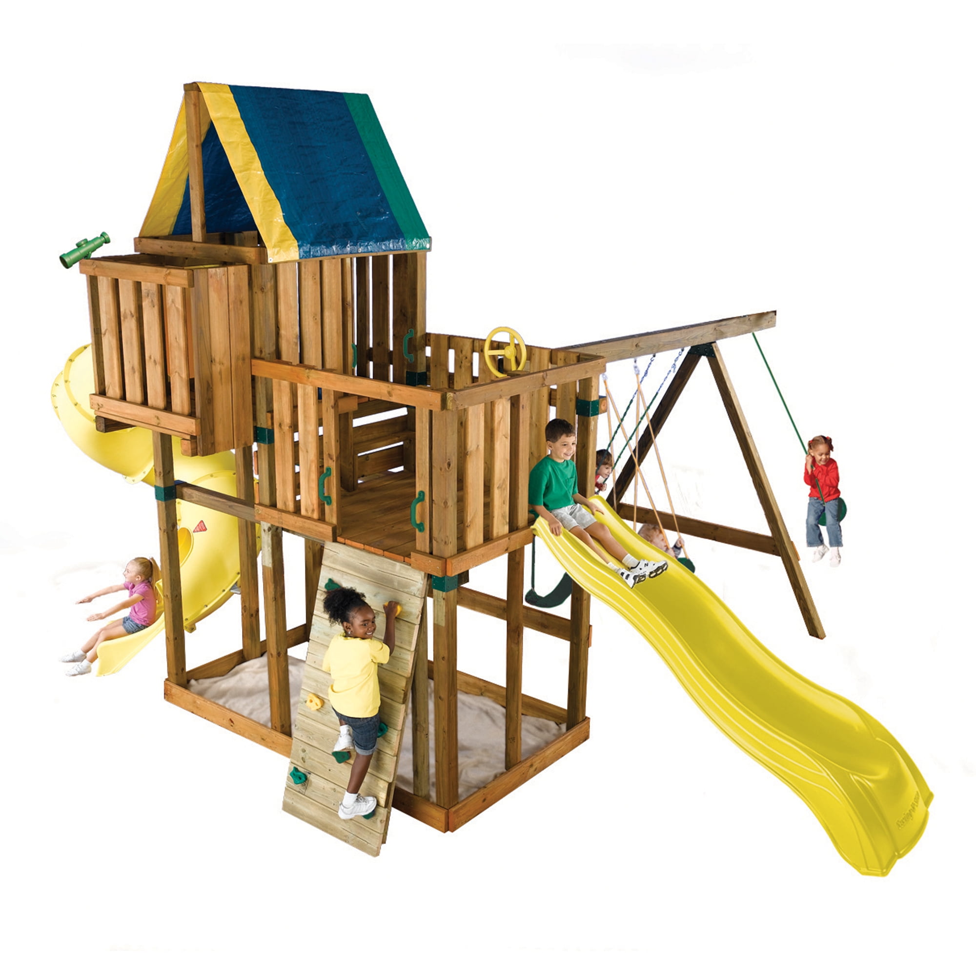 Swing-N-Slide Kodiak Swing Set Hardware Kit (DIY Outdoor Playset Components, 21.5 ft x 17 ft x 13 ft) 68wmn