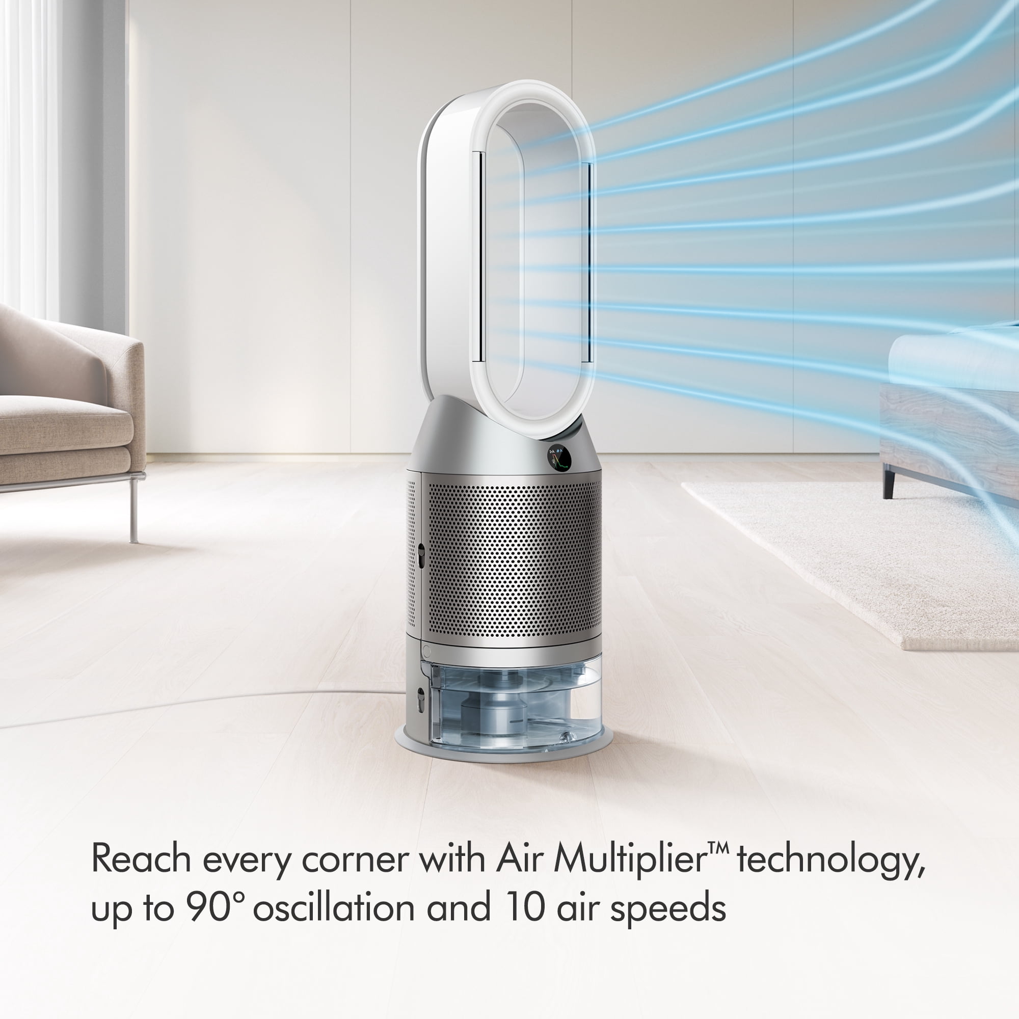 Dyson Pure Humidify+Cool Purifying Humidifying Fan PH3A (White/Nickel, 1 Gallon) uur3c