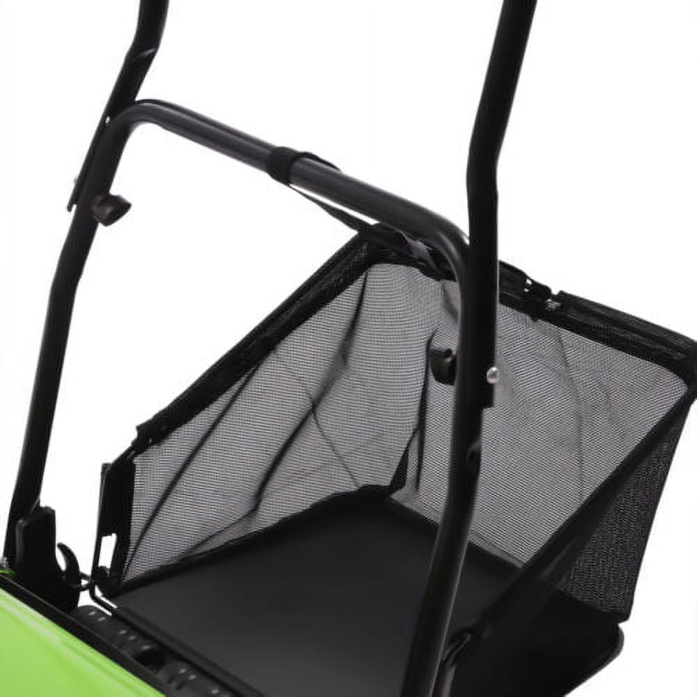 Generic Manual Reel Lawn Mower 5-Blade Push Walk Behind (Green, 12 in Cutting Width) bkmju