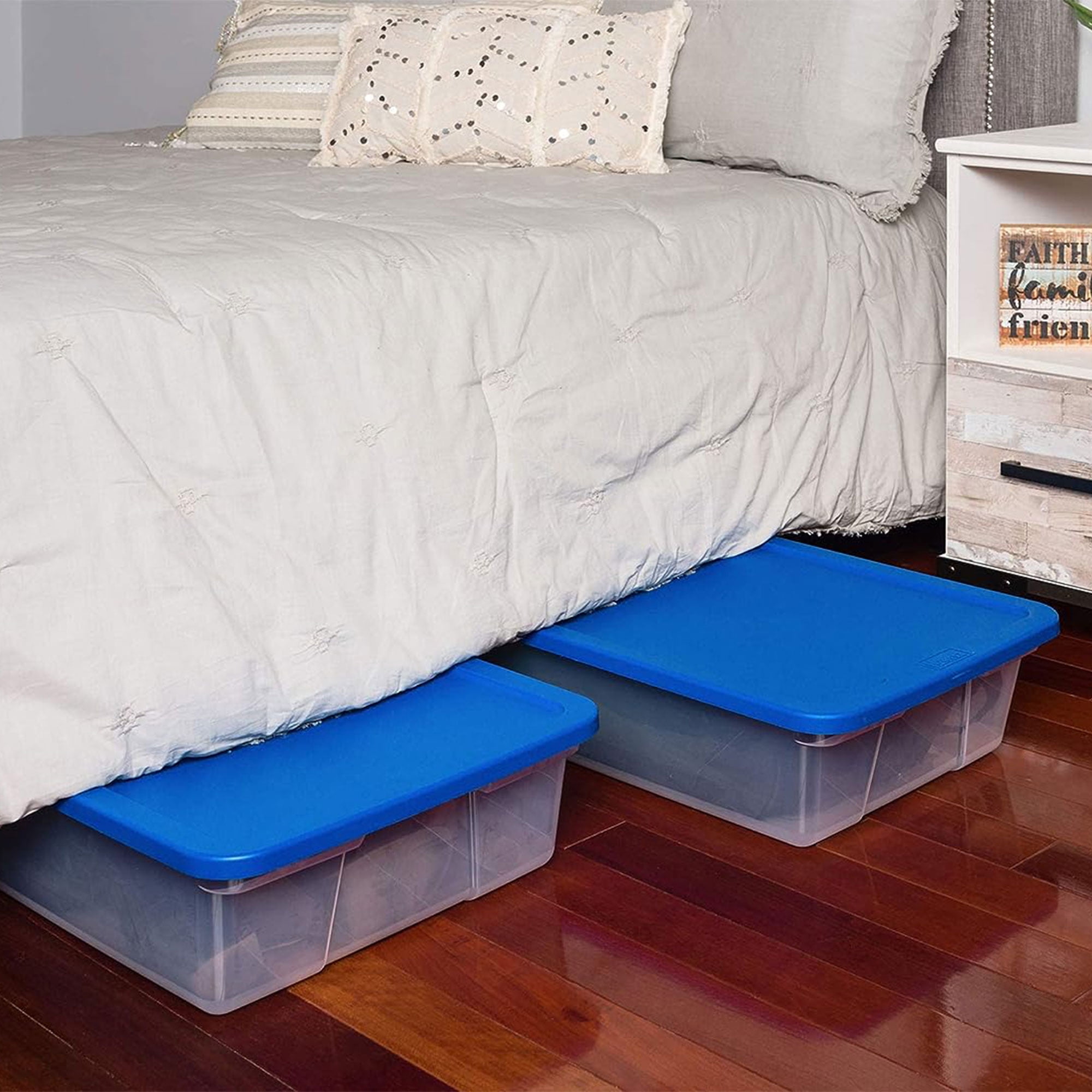 Homz Snaplock Plastic Storage Container Bin with Latching Lid (Clear, 28 qt, 4 Pack) zbzb6
