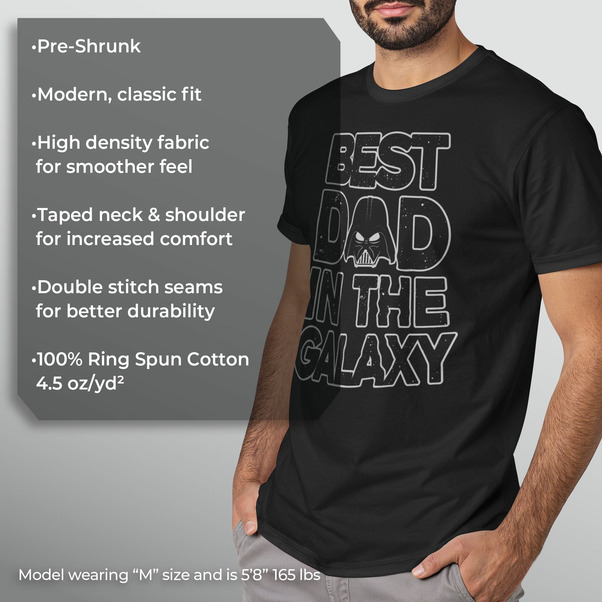 Star Wars Darth Vader Helmet Graphic Tee Men's Father's Day Shirt (Black, Large) lu1z0