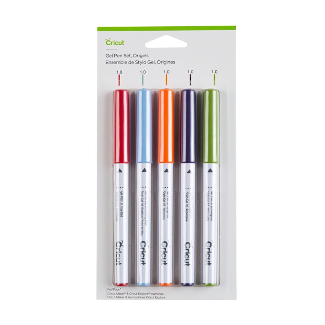 Cricut Gel Pen Set, Origins Collection, Medium Point (5 Count) 0o15b