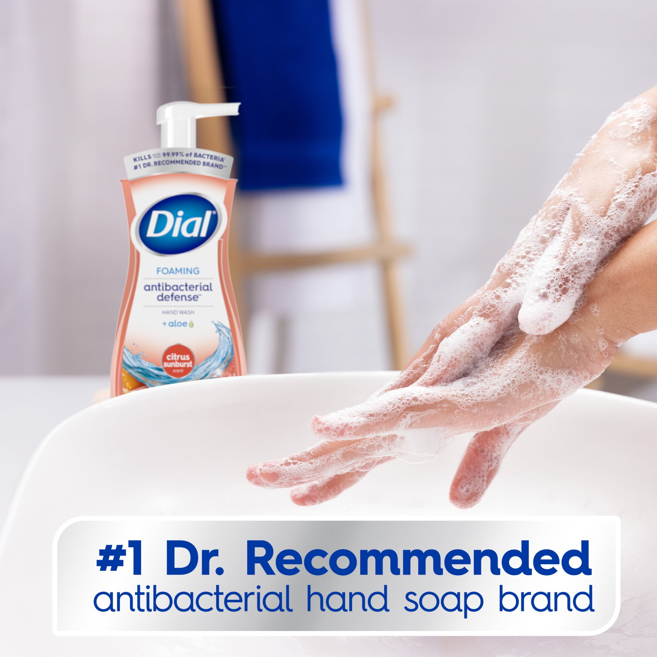 Dial Antibacterial Defense Foaming Hand Soap, Citrus Sunburst Scent (7.5 fl oz) wty5j - Image 3