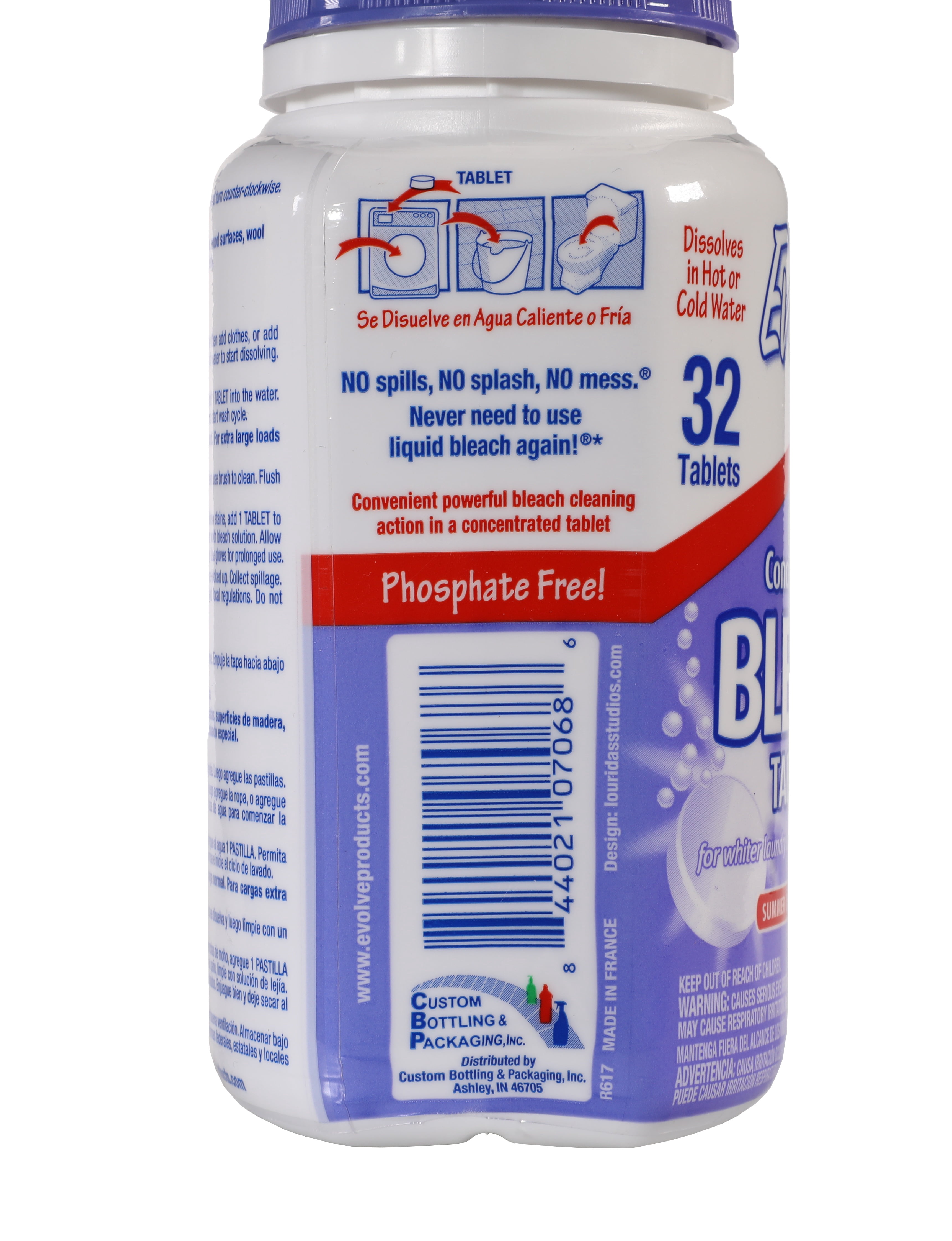 Evolve Concentrated Bleach Tablets, Summer Lavender Scent, Laundry & Surface Cleaner (64 Count) sk1ei