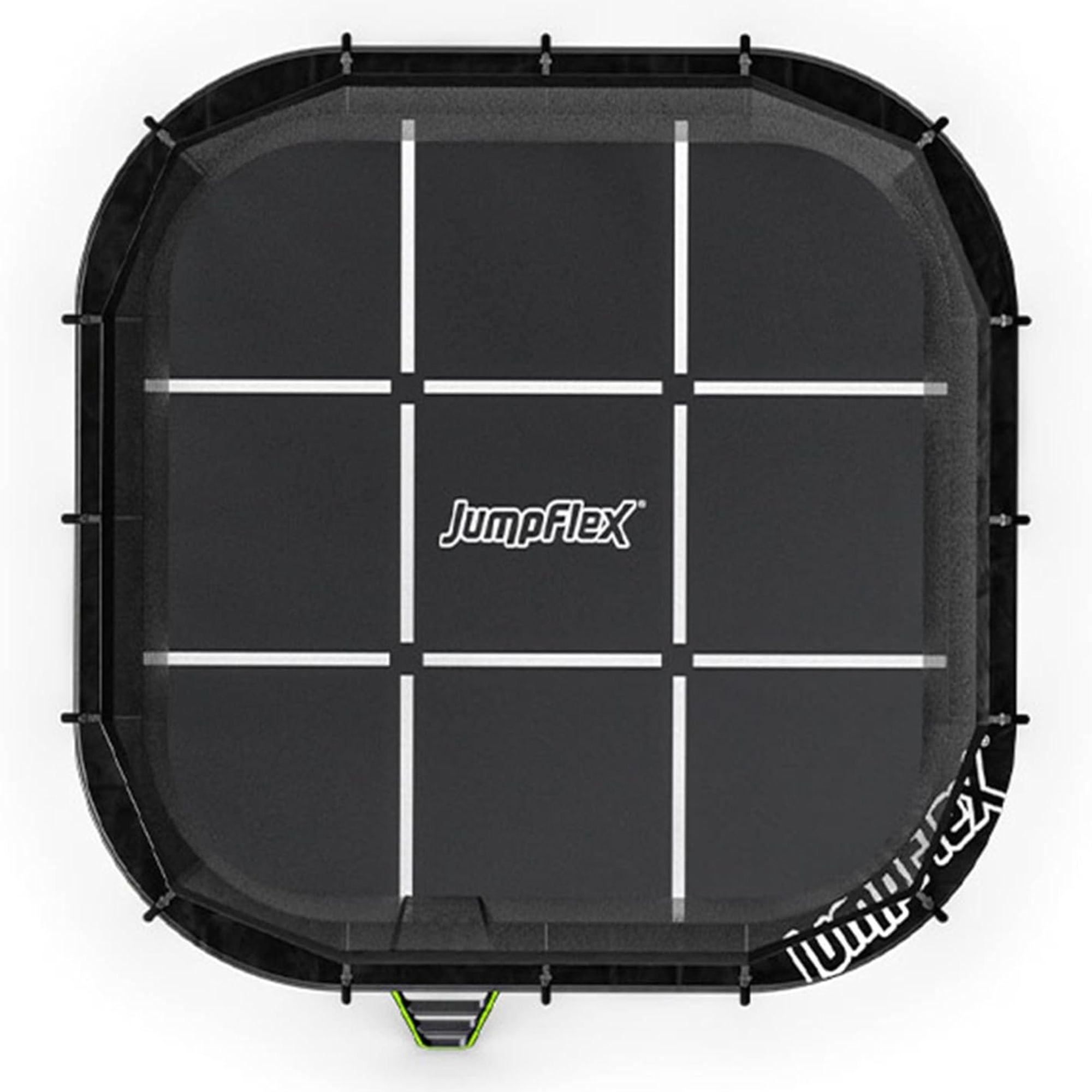 JumpFlex 19 ft Trampoline MEGA Outdoor Playset with Safety Net and Ladder (Green/Black, 19 ft) 5didx