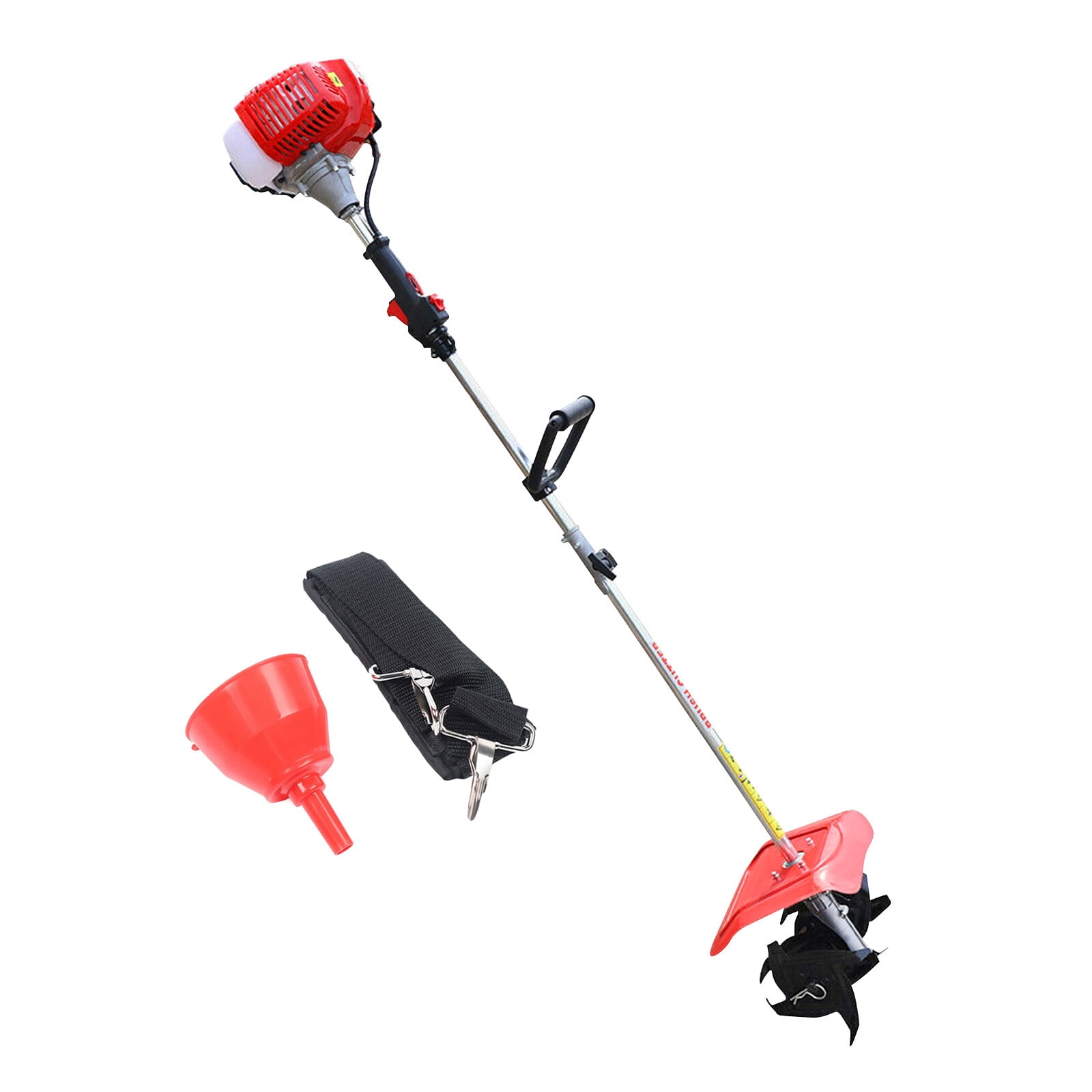 Generic 51.7cc 2-Stroke Gas Powered Mini Tiller, Heavy-Duty Garden Cultivator for Soil Loosening and Weeding (9 in Width) k0z6b