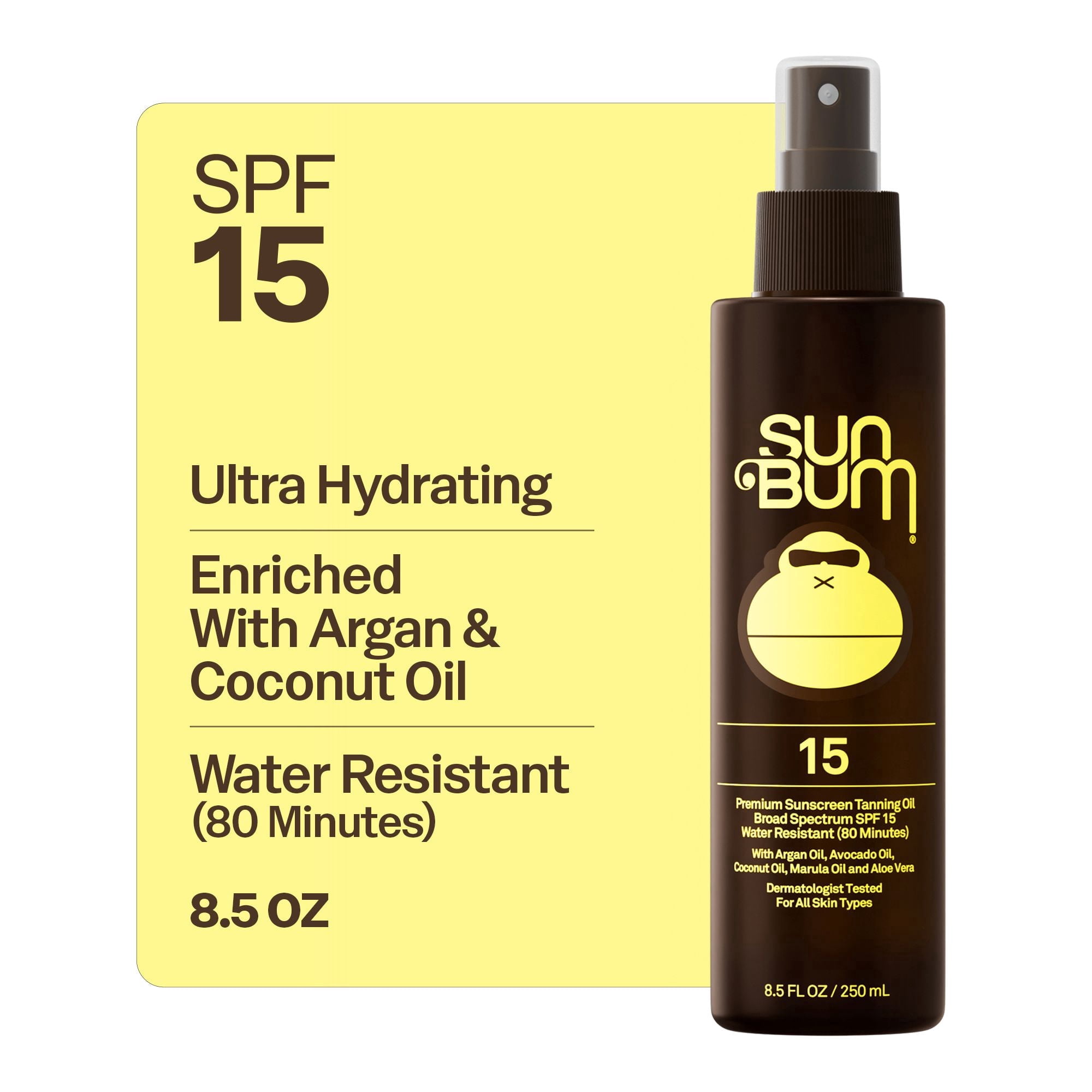 Sun Bum Premium SPF 15 Dark Tanning Oil with Argan Oil (8.5 fl oz) 7dntd