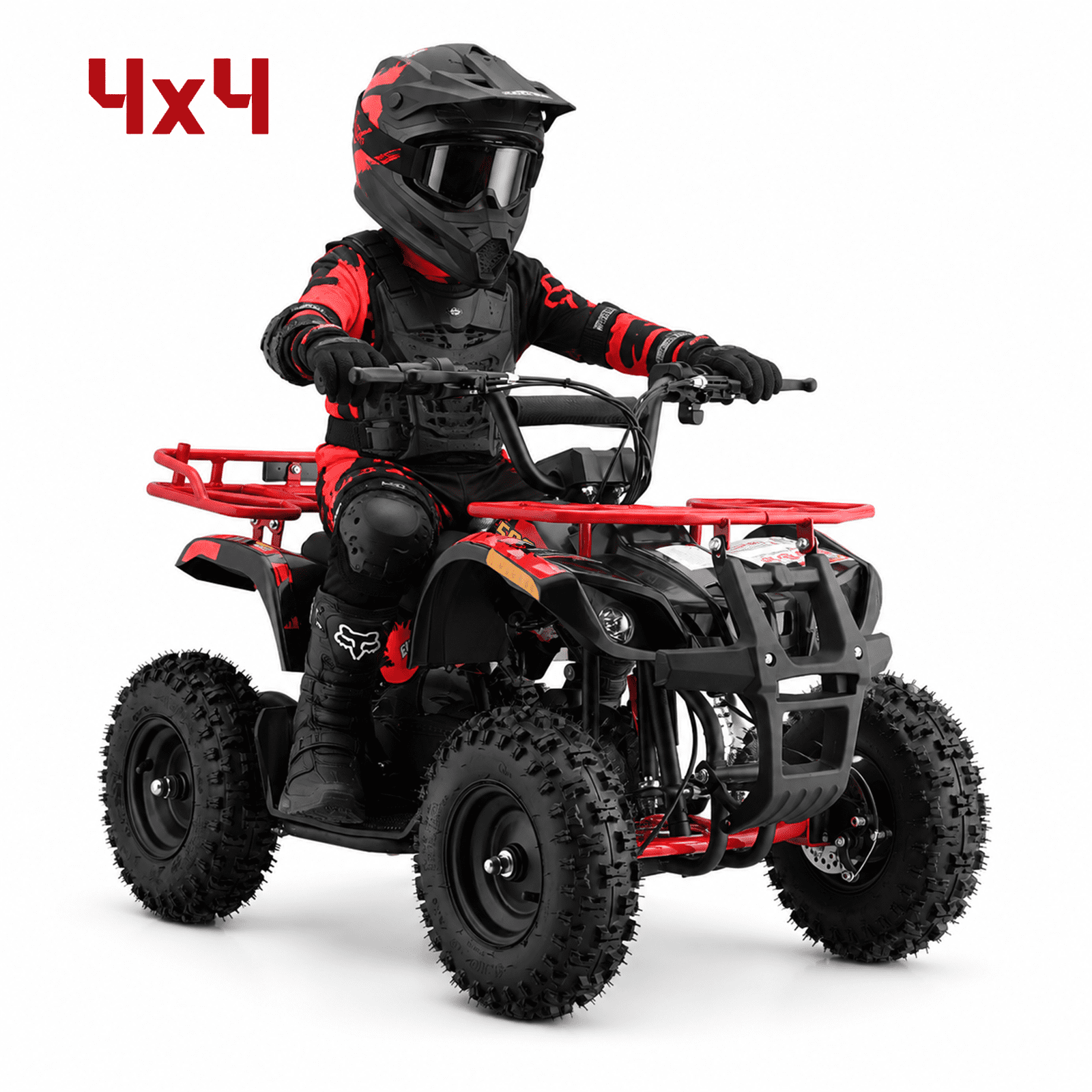 HOVER HEART Electric Dirt Quad, 500W Off-Road 4-Wheeler with Dual Suspension (Red, 143 lb Capacity) my324