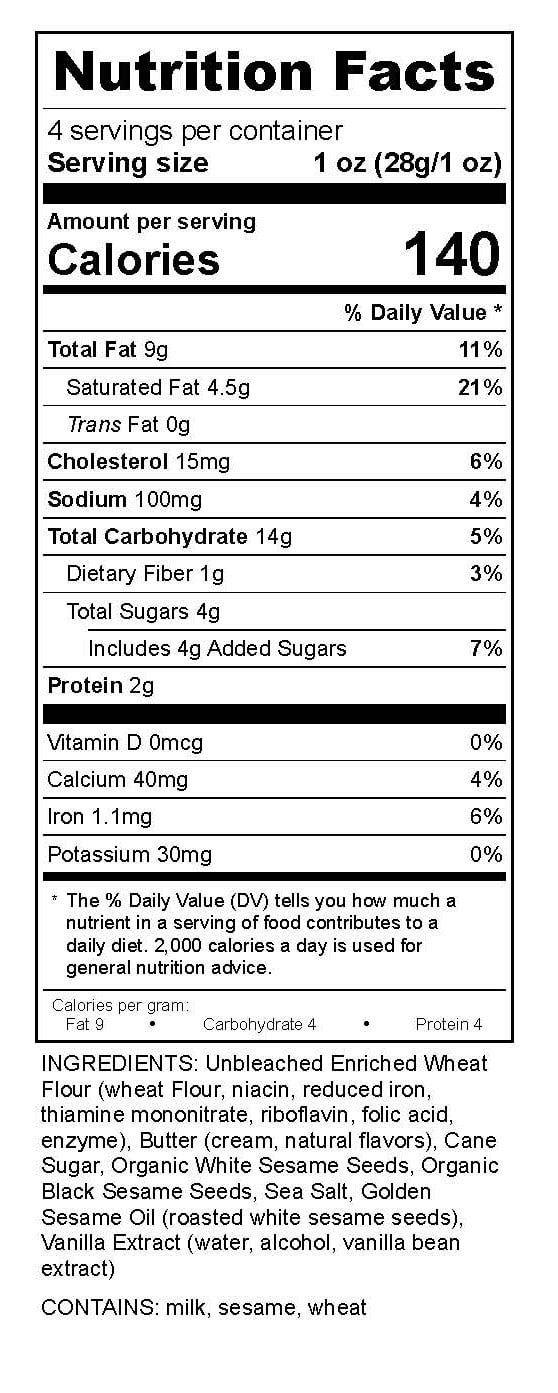 Rustic Bakery Organic Black & White Sesame Sourdough Flatbread Cracker Bites (Black, 4 oz) 0l64i - Image 5